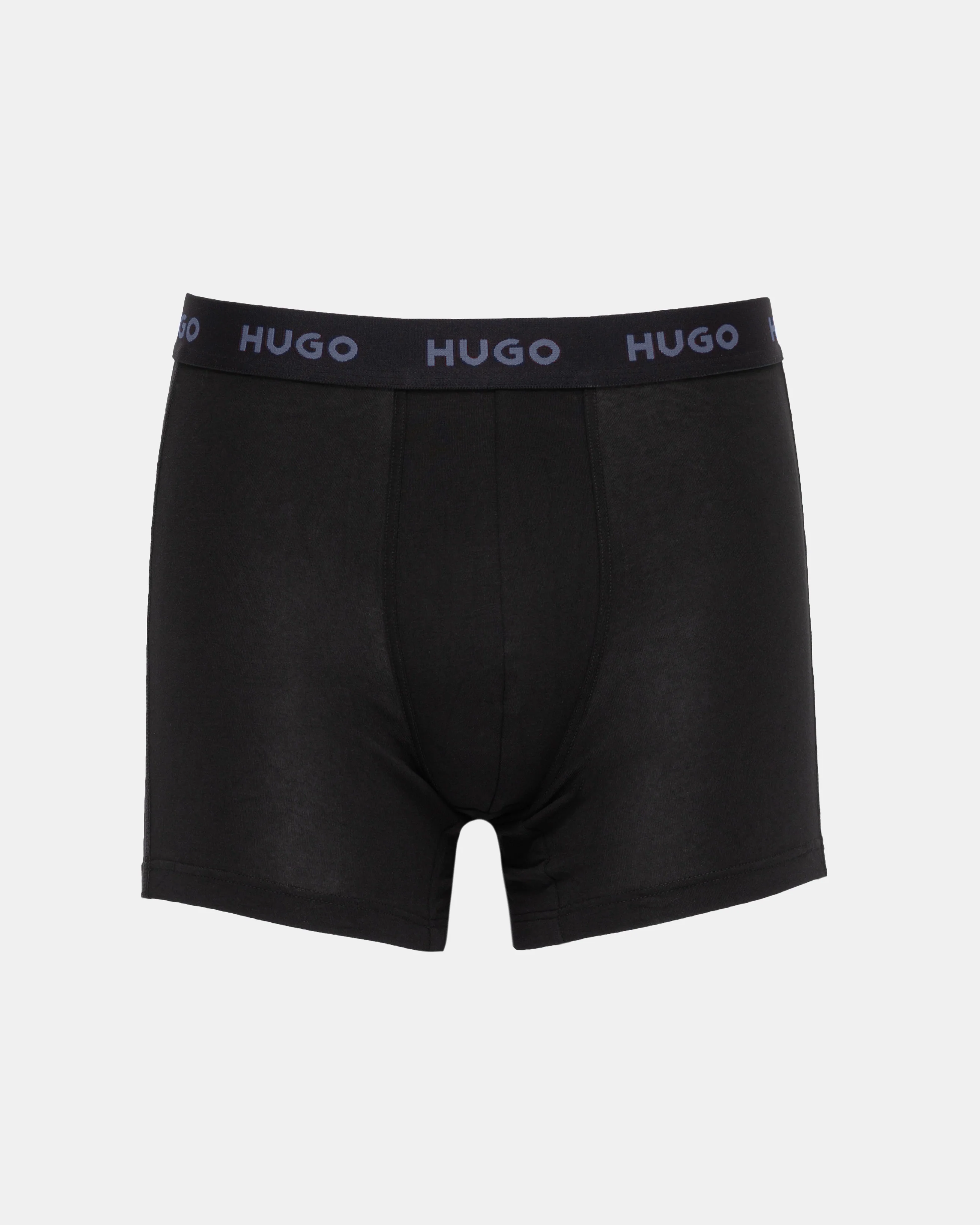HUGO Mens 3 Pack Boxer Briefs With Logo Waistbands - Black 006 - Image 4
