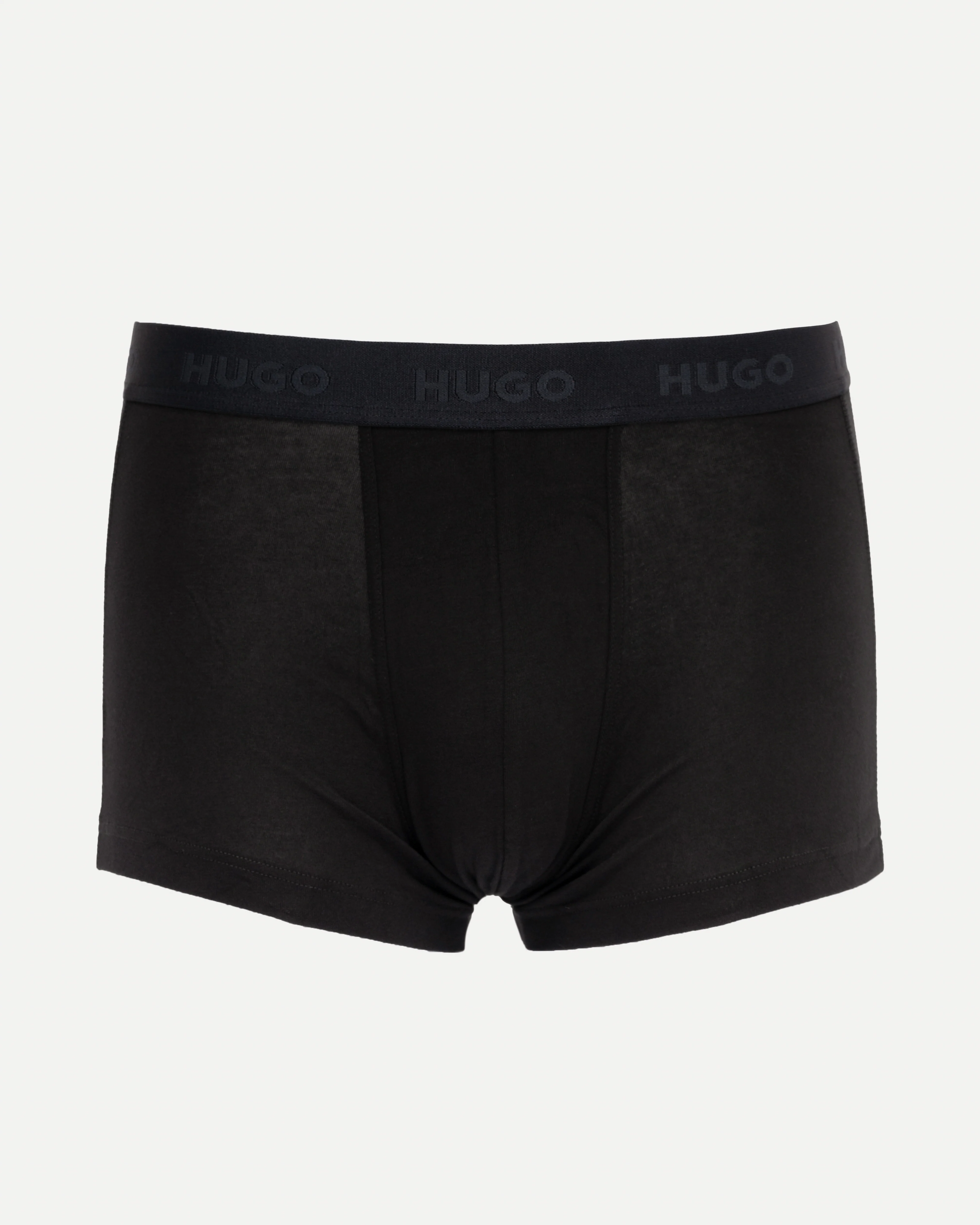 HUGO 3-Pack Mens Trunks with Coloured Waistbands - Black 009 - Image 3