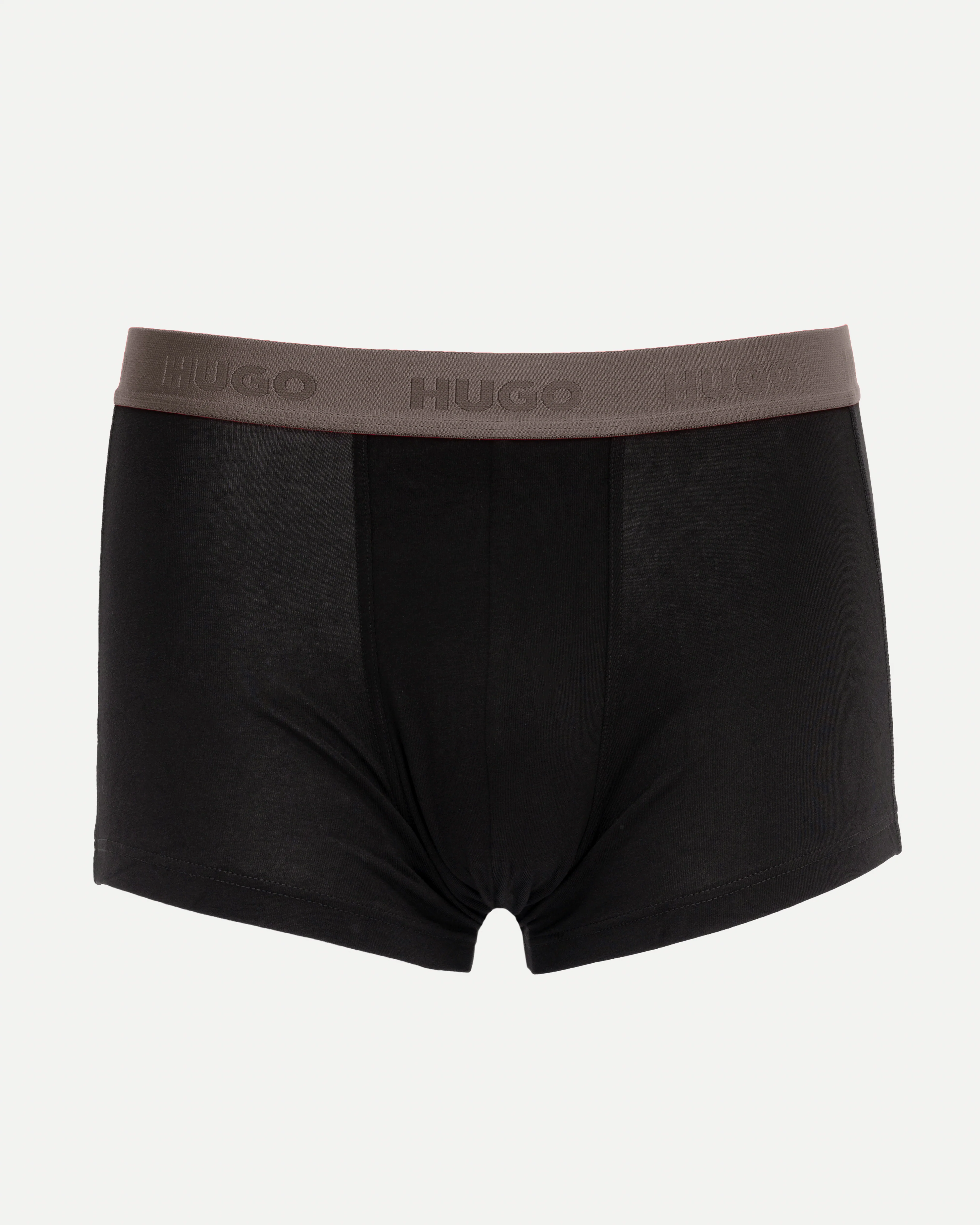 HUGO 3-Pack Mens Trunks with Coloured Waistbands - Black 009 - Image 4