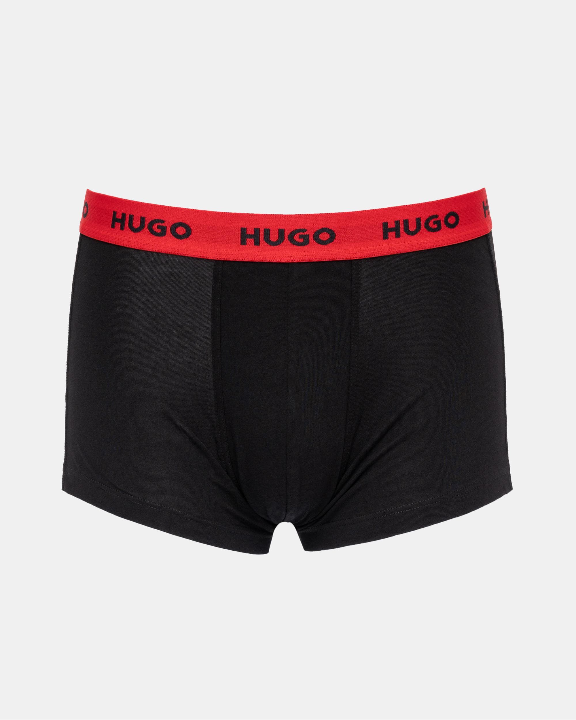 HUGO 3-Pack Mens Trunks with Coloured Waistbands - Black 010 - Image 2