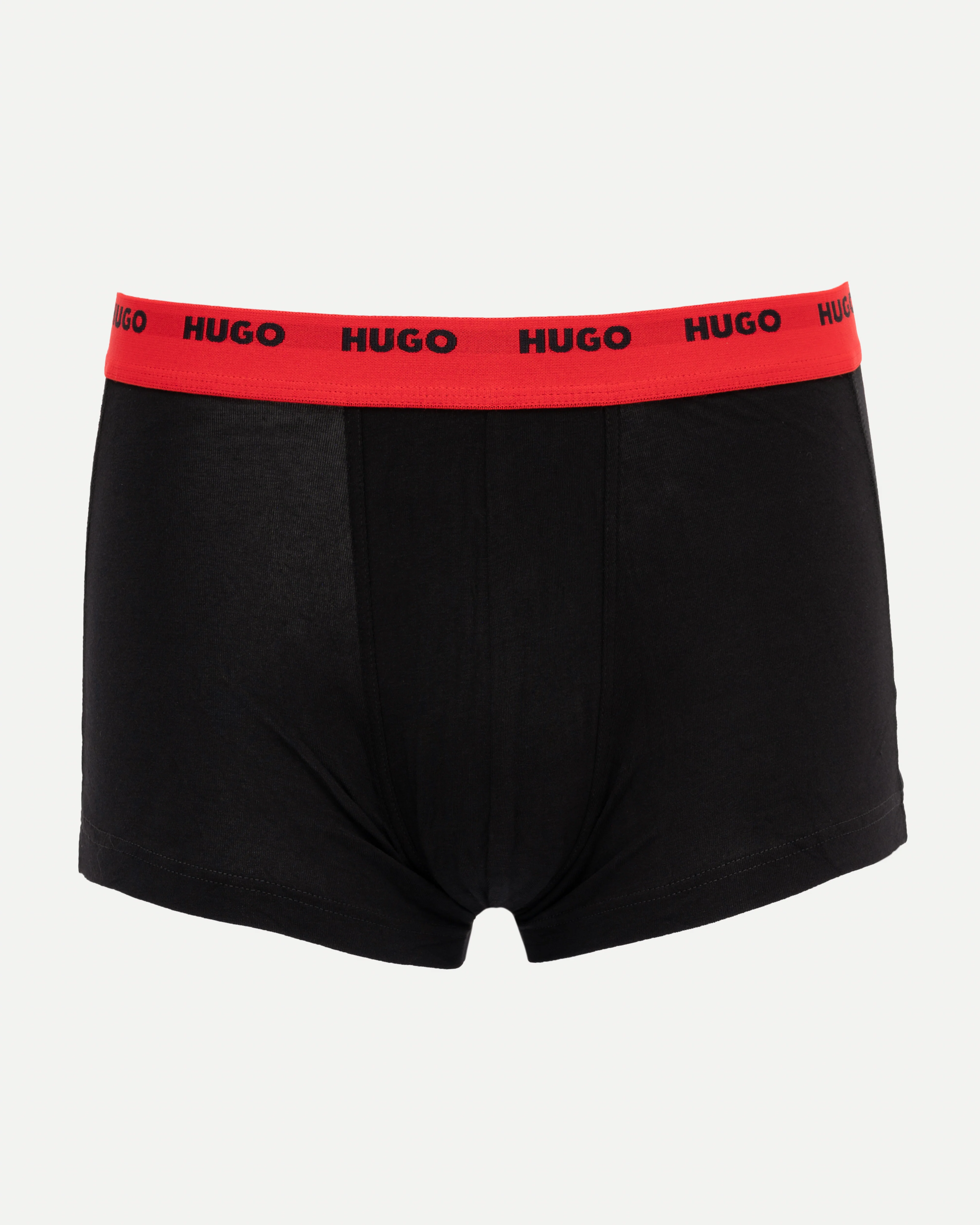HUGO 5-Pack Mens Stretch-Cotton Trunks with Logo Waistbands - Black 003 - Image 4