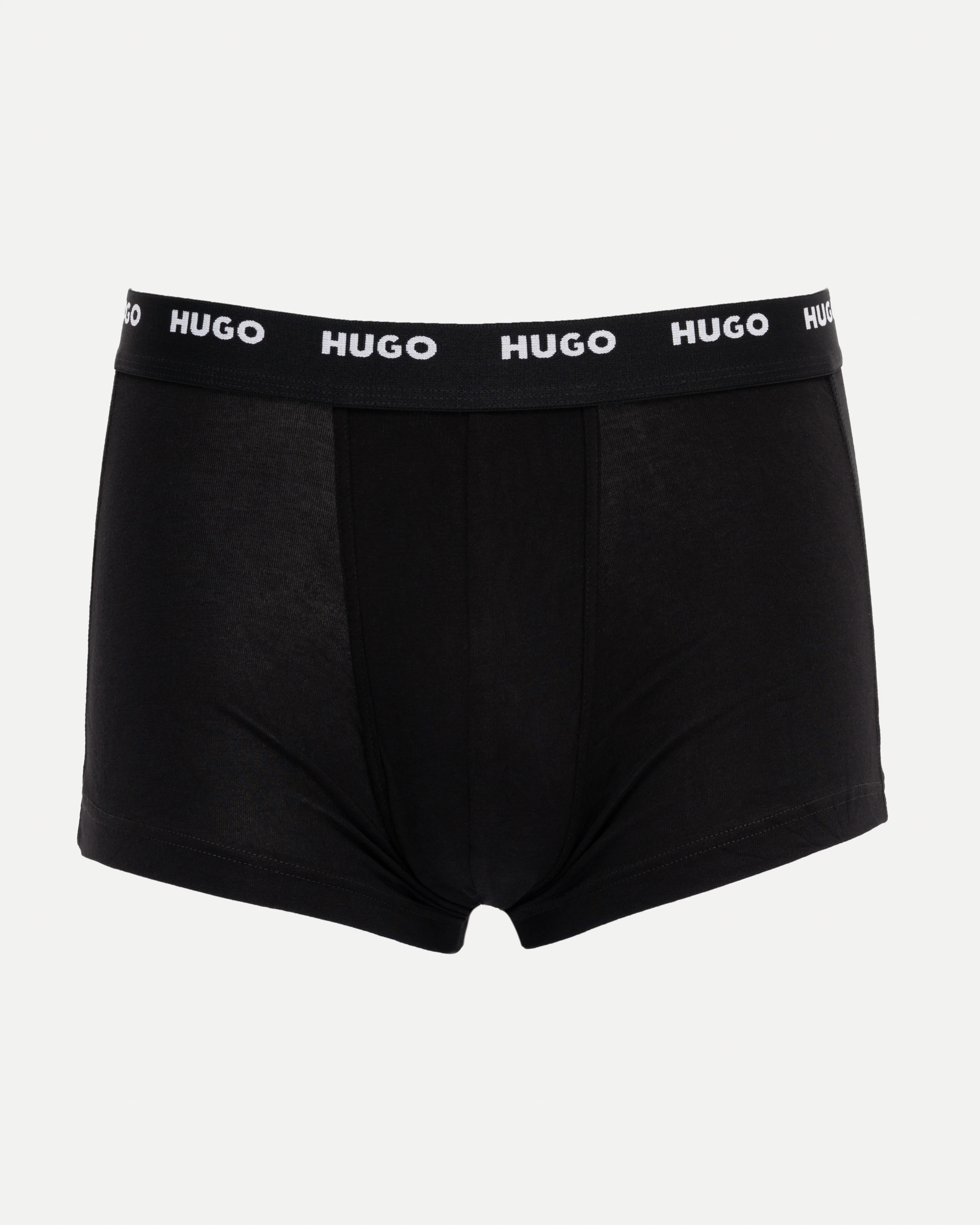 HUGO 5-Pack Mens Stretch-Cotton Trunks with Logo Waistbands - Black 003 - Image 5