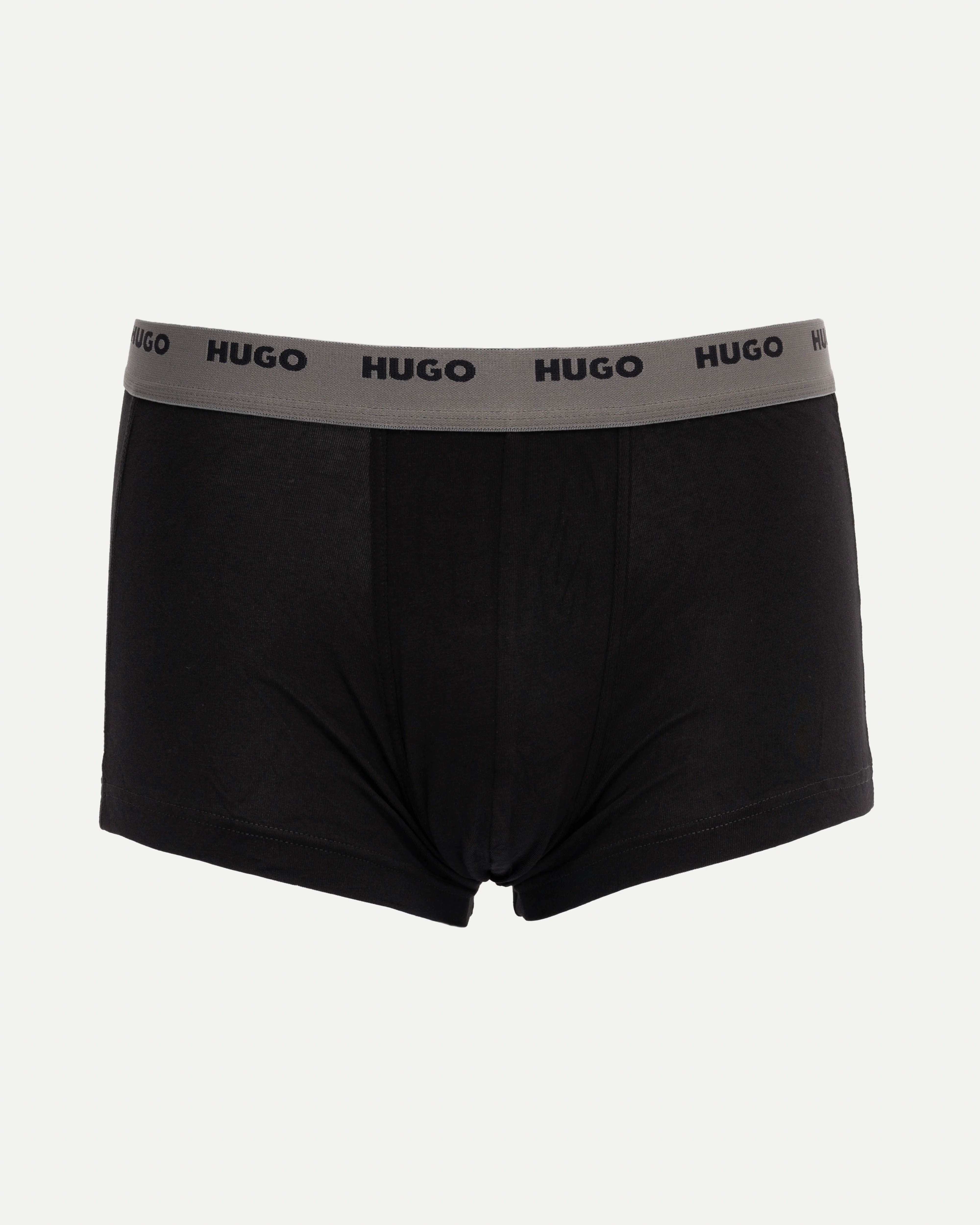HUGO 5-Pack Mens Stretch-Cotton Trunks with Logo Waistbands - Black 003 - Image 6