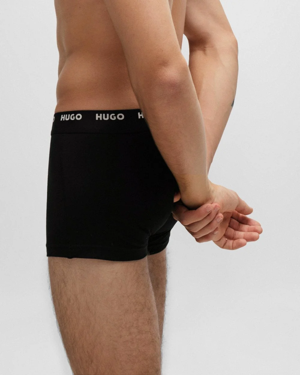 HUGO 5-Pack Mens Stretch-Cotton Trunks with Logo Waistbands NOS - Image 2