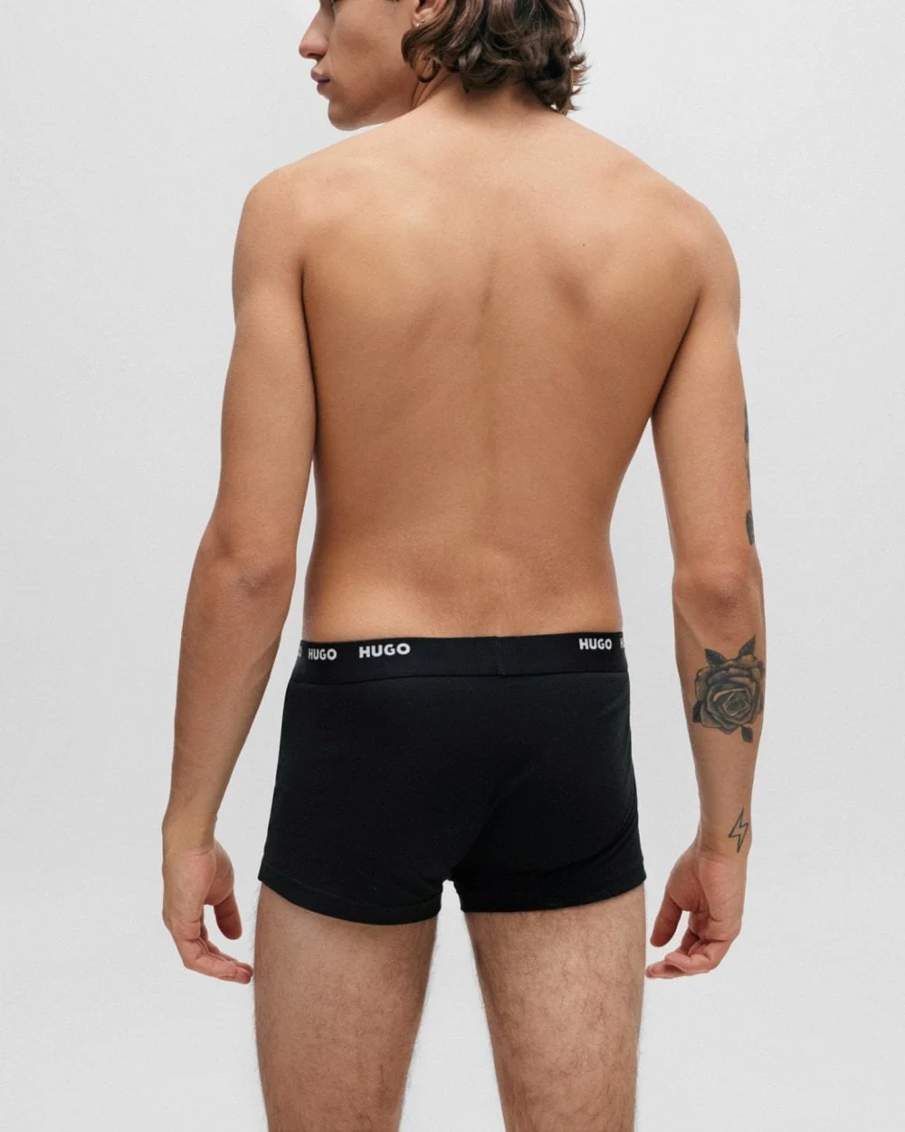 HUGO 5-Pack Mens Stretch-Cotton Trunks with Logo Waistbands NOS - Image 4