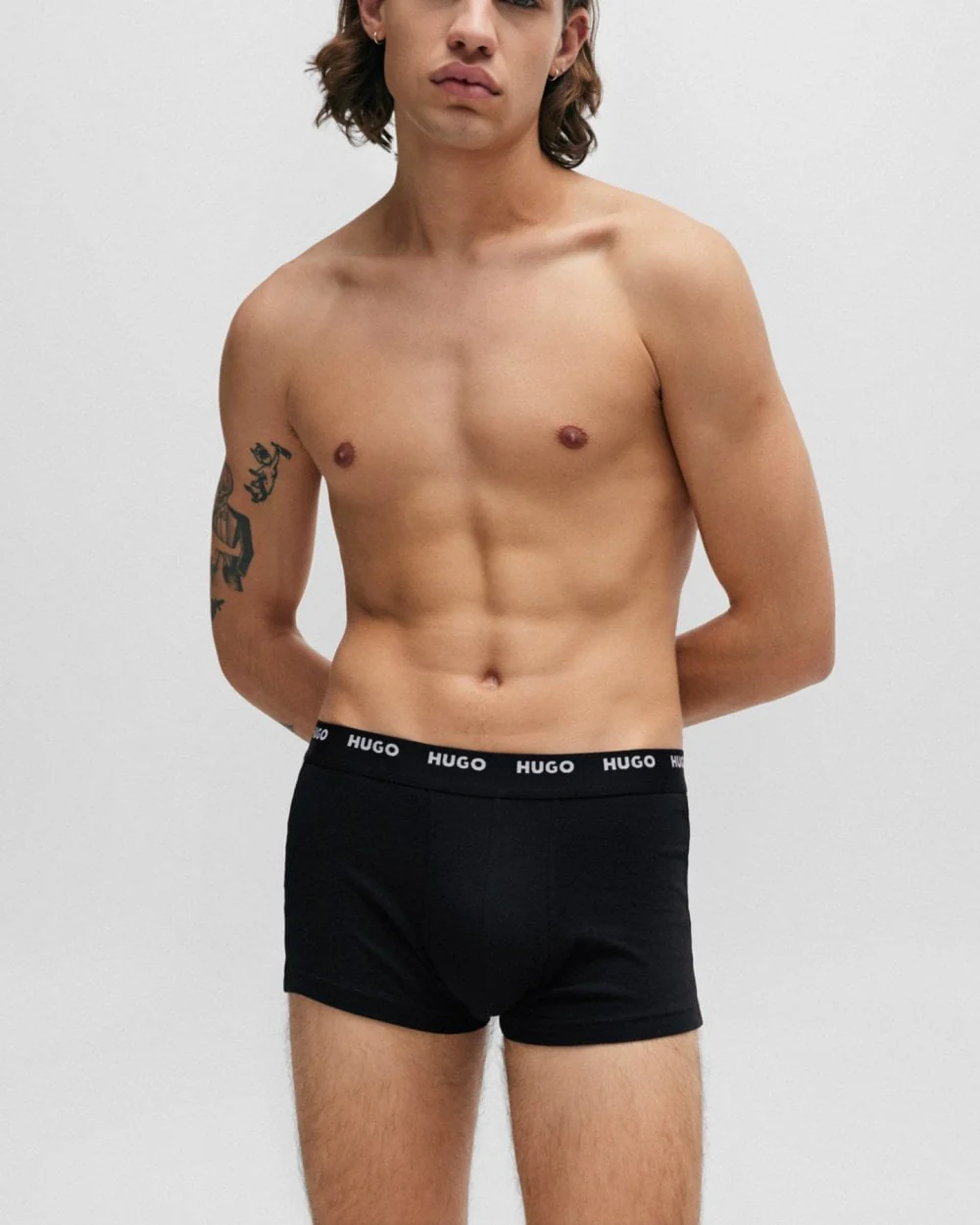 HUGO 5-Pack Mens Stretch-Cotton Trunks with Logo Waistbands NOS - Image 5