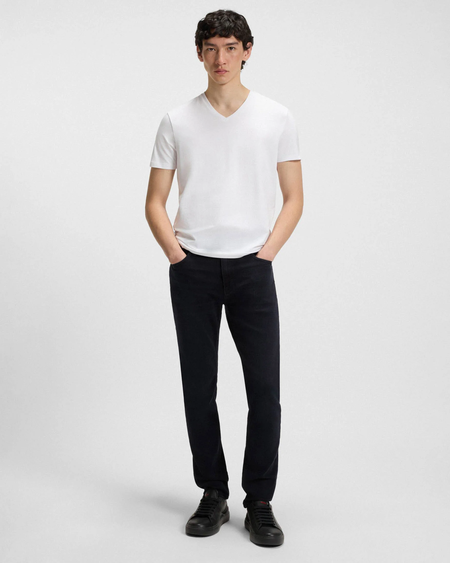HUGO 734 Mens Extra-Slim-Fit Jeans in Stretch Denim - Dark Blue 403 - Image 2