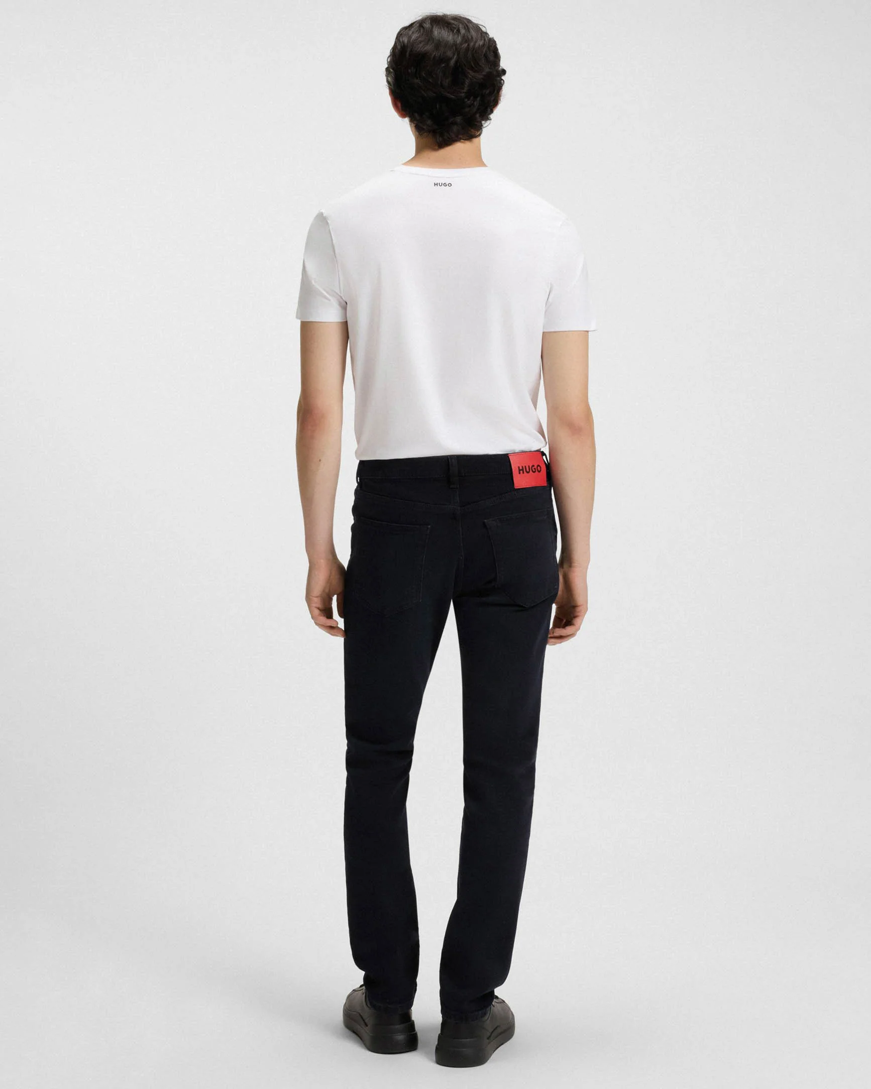 HUGO 734 Mens Extra-Slim-Fit Jeans in Stretch Denim - Dark Blue 403 - Image 3