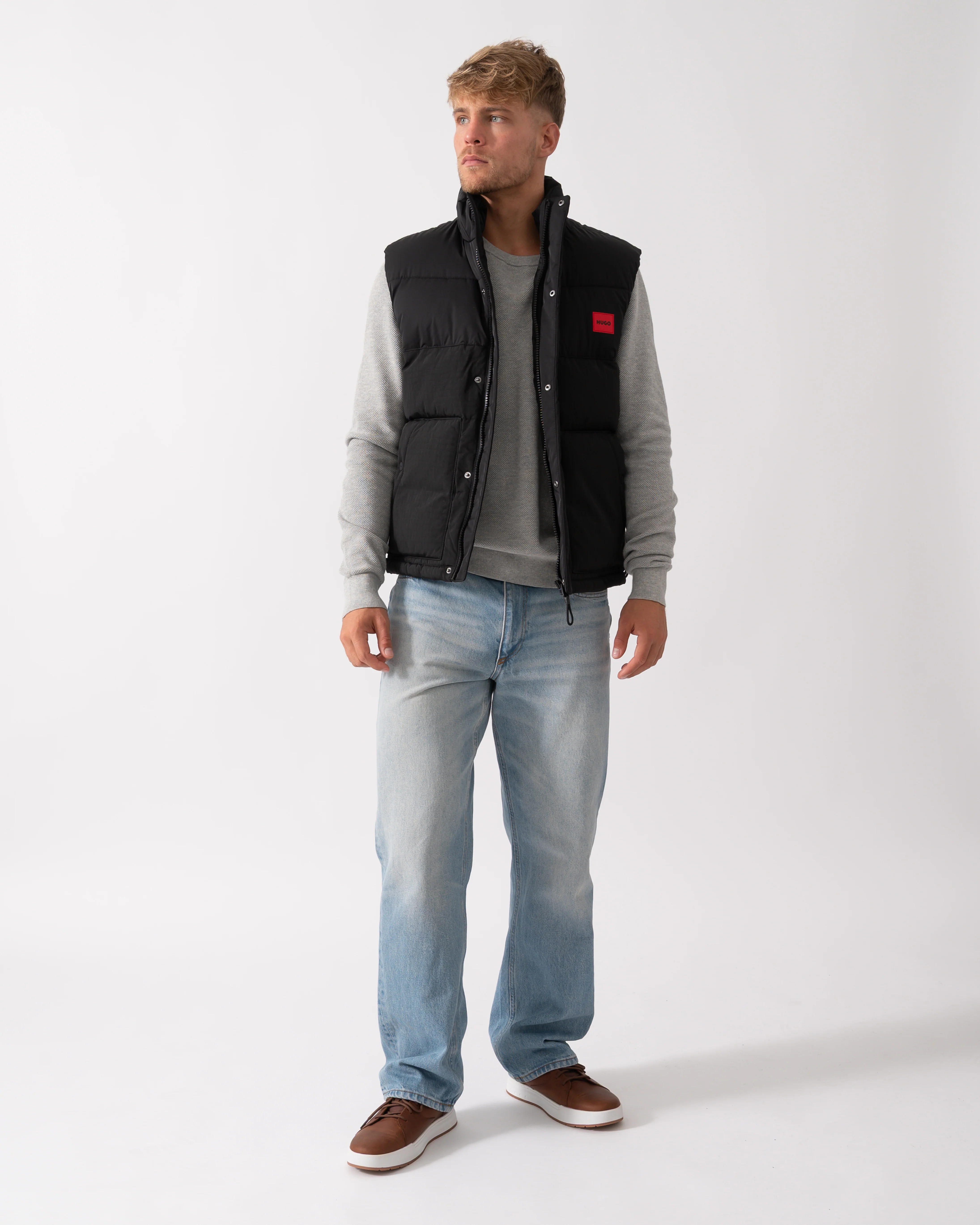HUGO Baltino2541 Mens Gilet 50549787 - Black 001 - Image 2