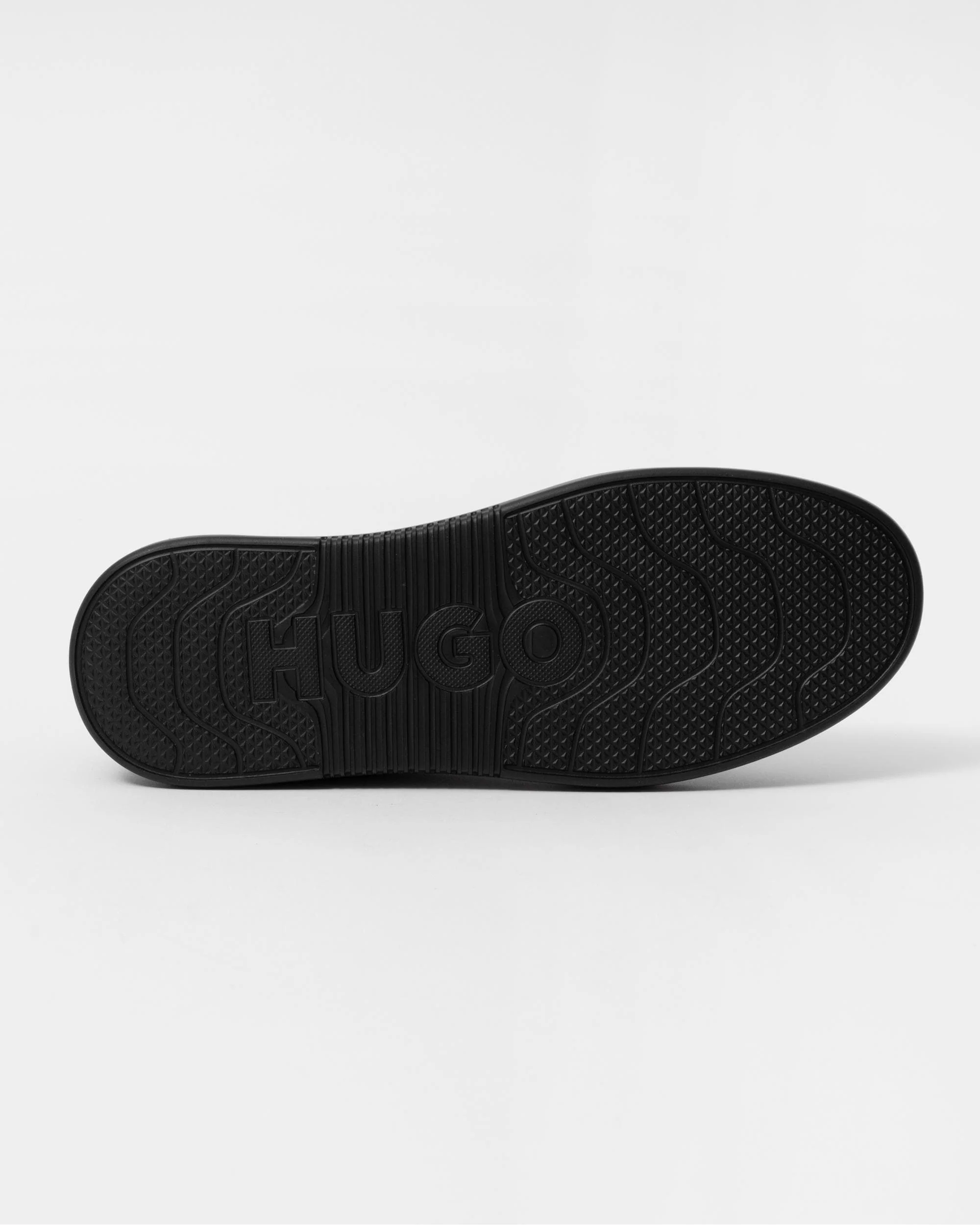 HUGO Blake Tenn Mens Leather Trainers with Branded Quarter - Black 005 - Image 3