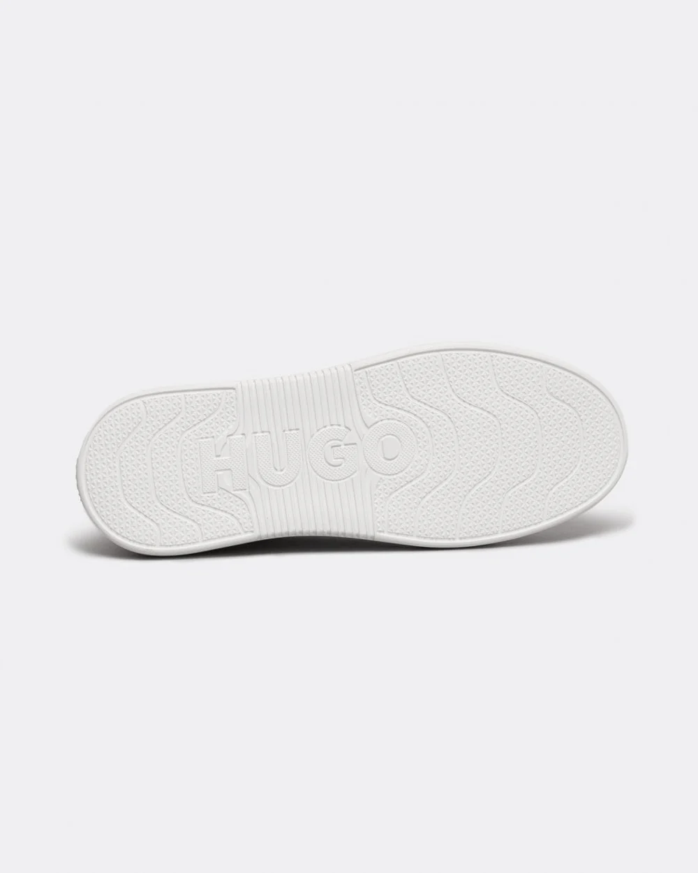 HUGO Blake Tenn Mens Leather Trainers with Branded Quarter - White 100 - Image 5