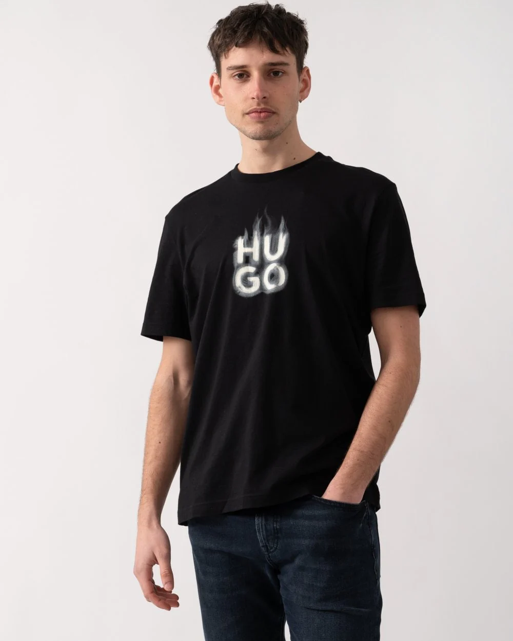 HUGO Dalayer Mens Logo Print T-Shirt