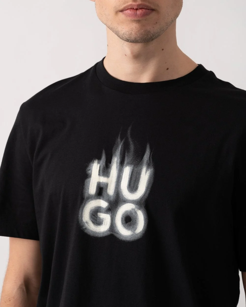 HUGO Dalayer Mens Logo Print T-Shirt - Image 2