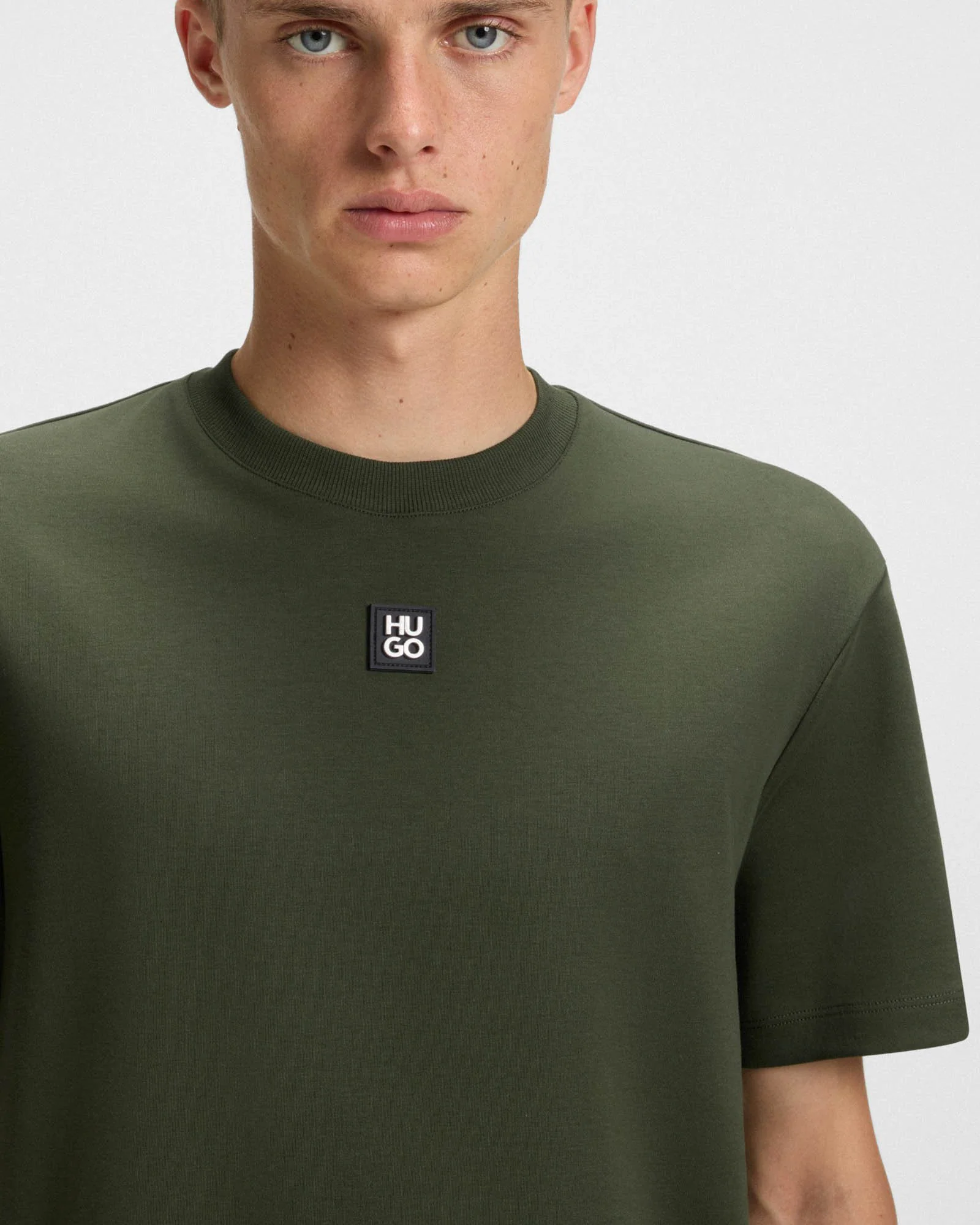 HUGO Dalile Mens T-Shirt - Dark Green 309 - Image 3