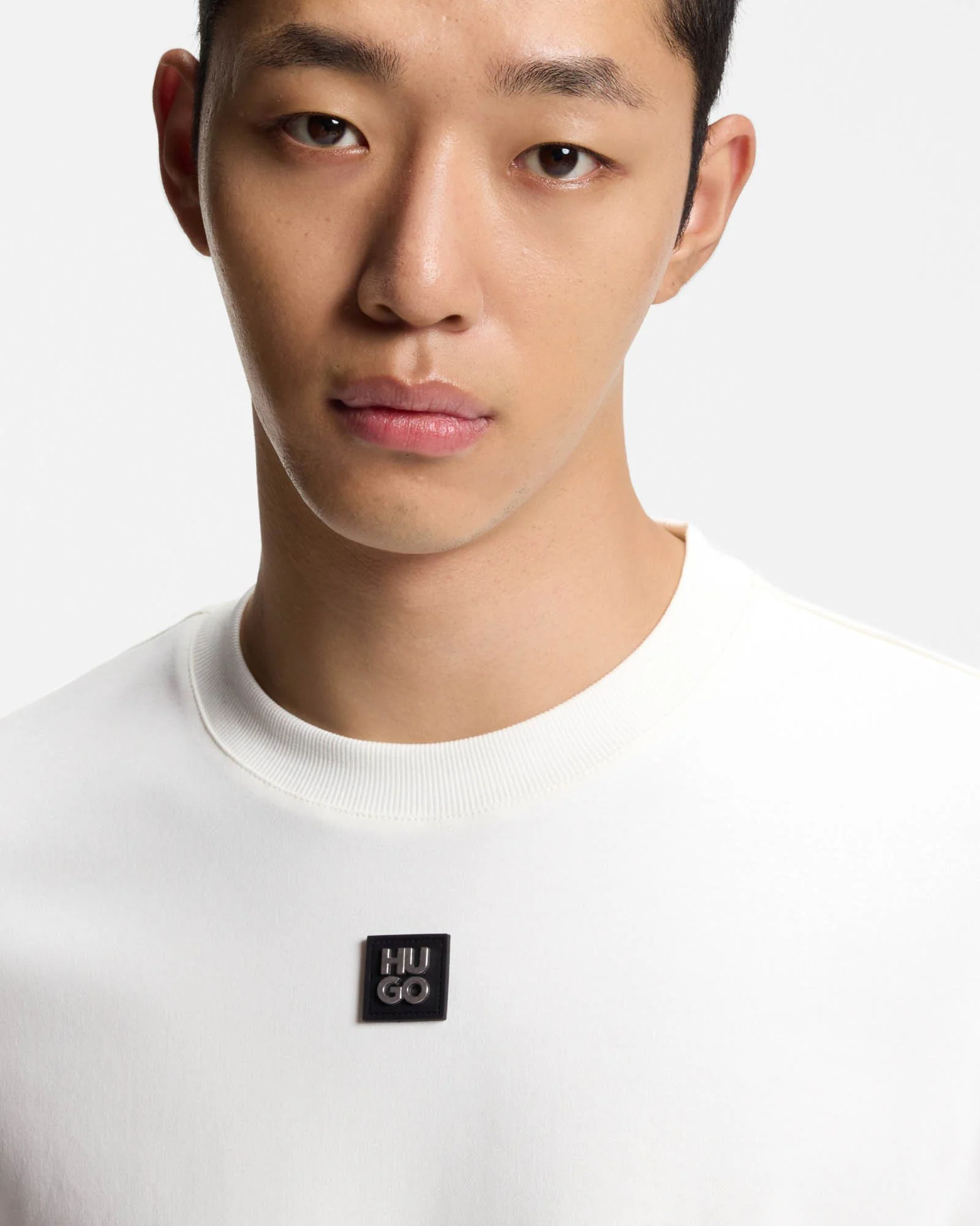 HUGO Dalile Mens T-Shirt - Natural 103 - Image 4
