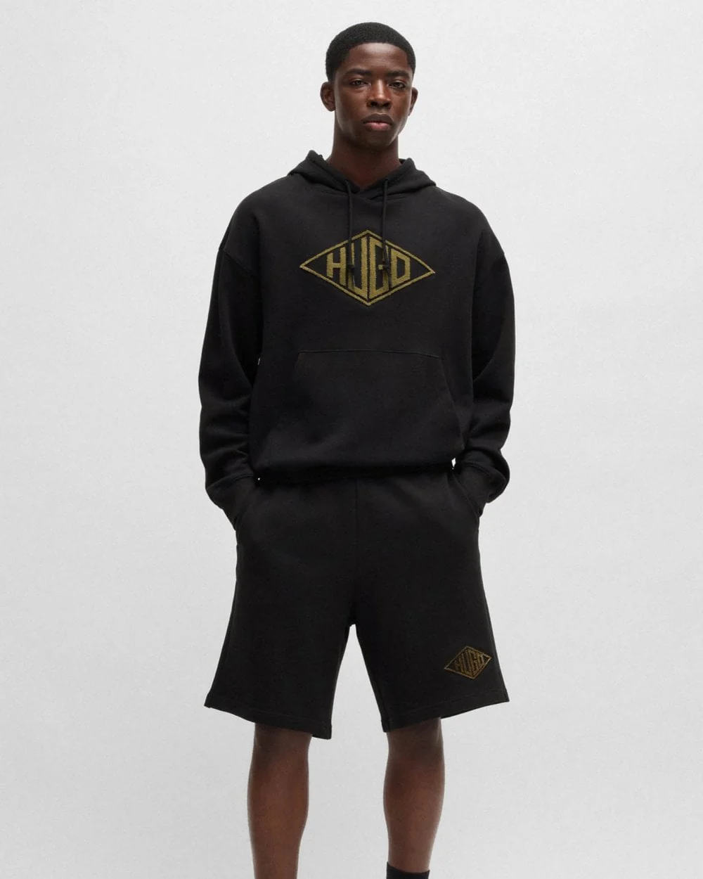 HUGO Damtus Mens Jogger Shorts - Image 3