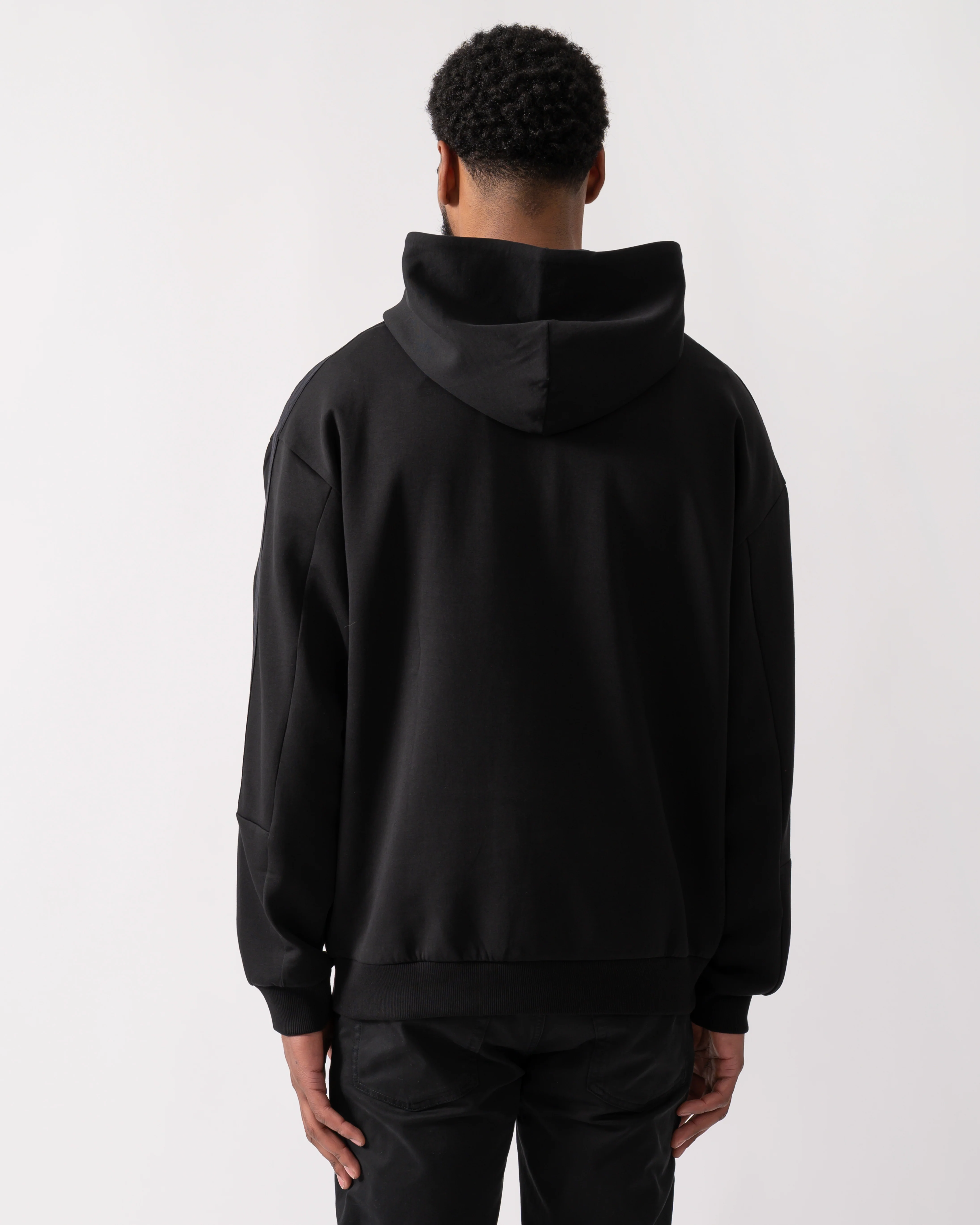 HUGO Danovohood Mens Hoodie - Black 001 - Image 4
