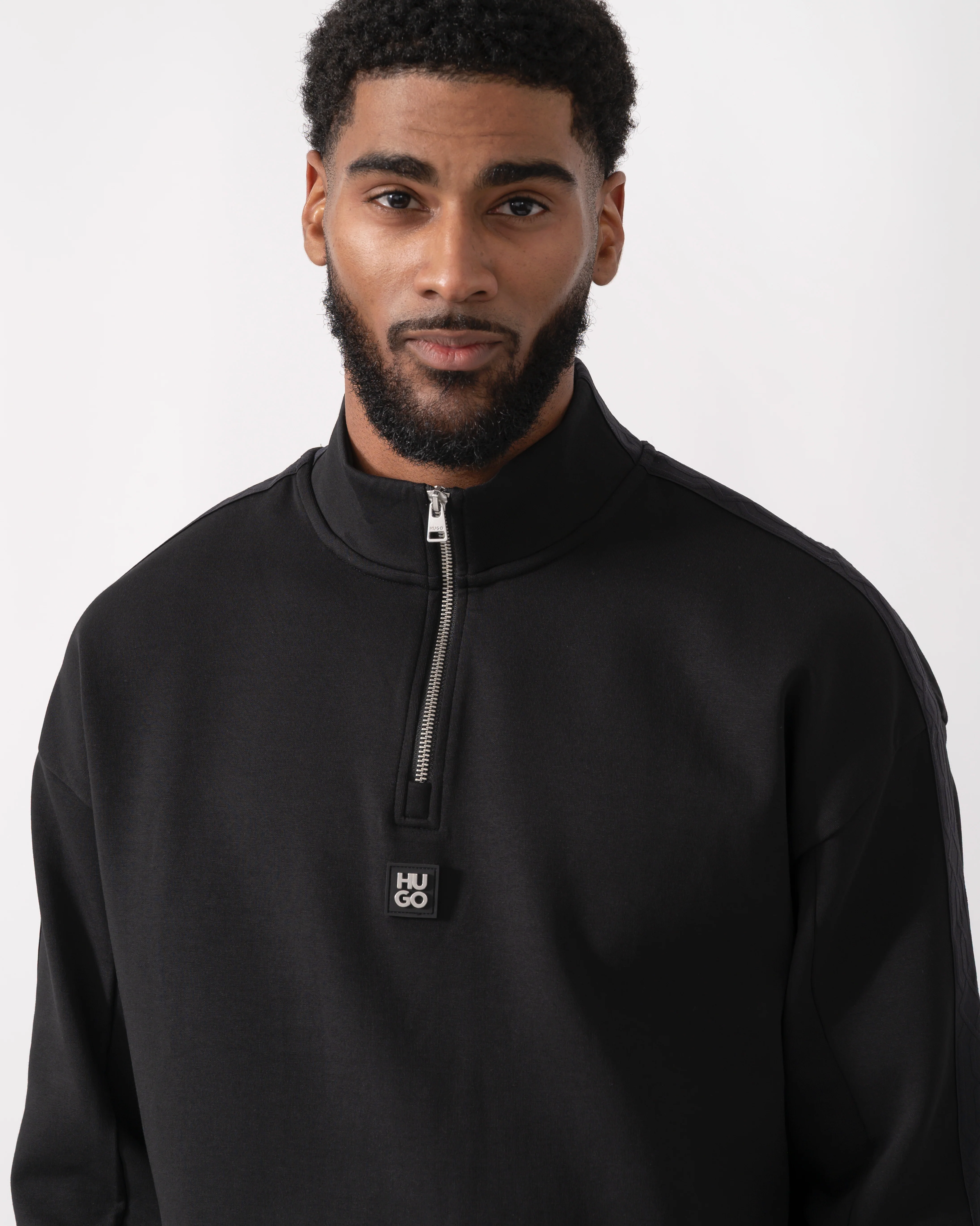 HUGO Danovotop Mens Sweatshirt - Black 001 - Image 3