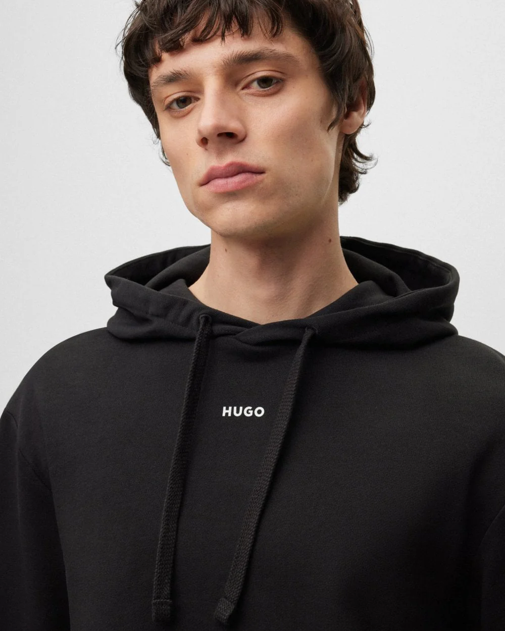 HUGO Dapo Mens Hoodie - Black 001 - Image 2