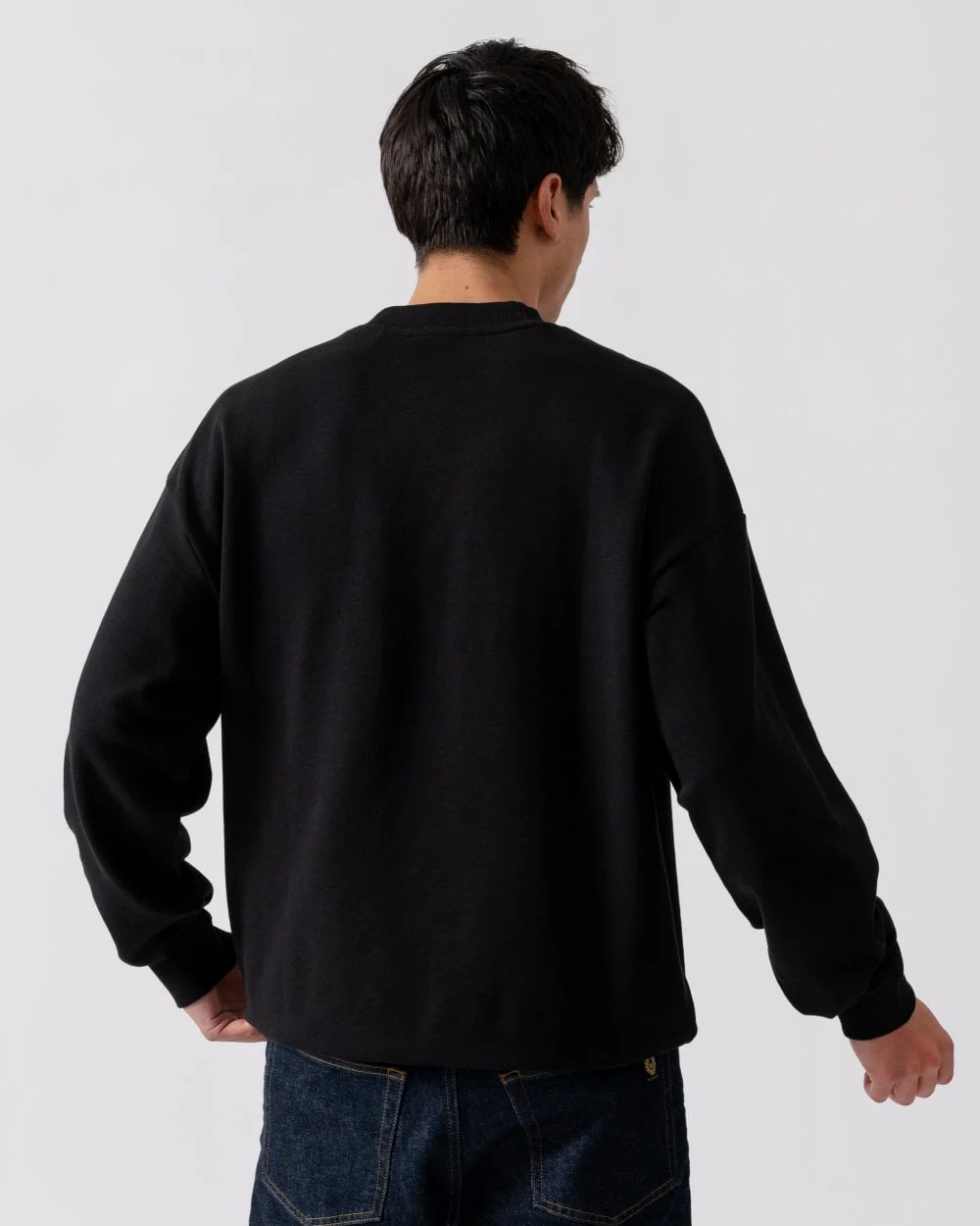 HUGO Dapocrew Mens Crew Neck Sweatshirt - Black 001 - Image 4