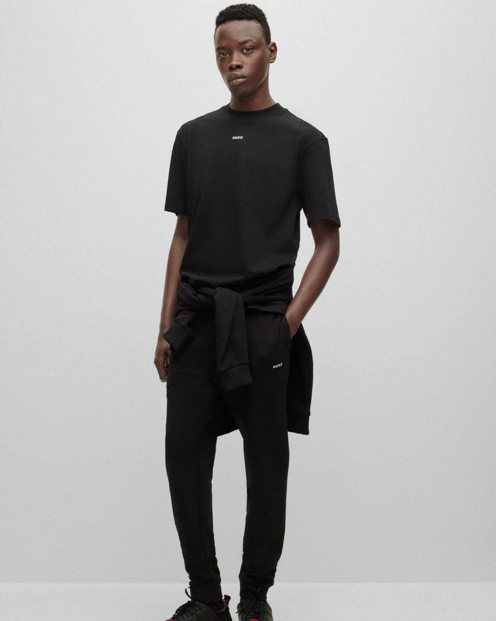HUGO Dapolino Mens T-Shirt NOS - Black 001 - Image 3