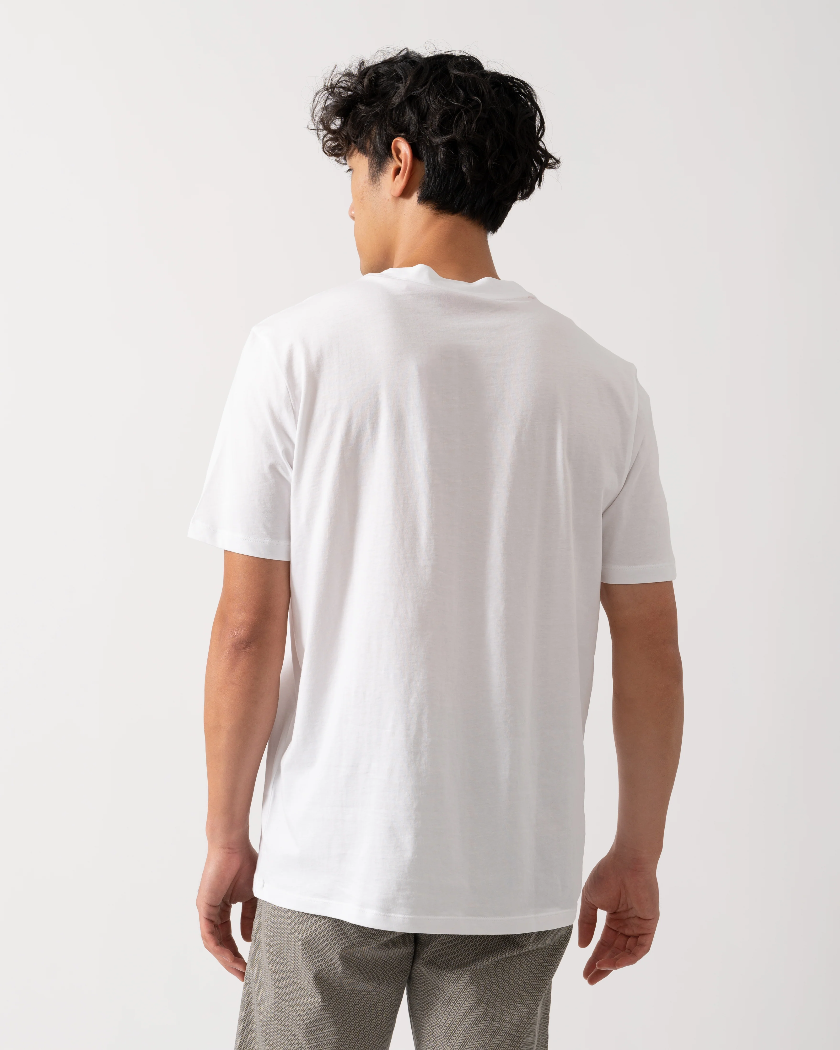 HUGO Dapusi Mens Logo Print T-Shirt - White 100 - Image 4