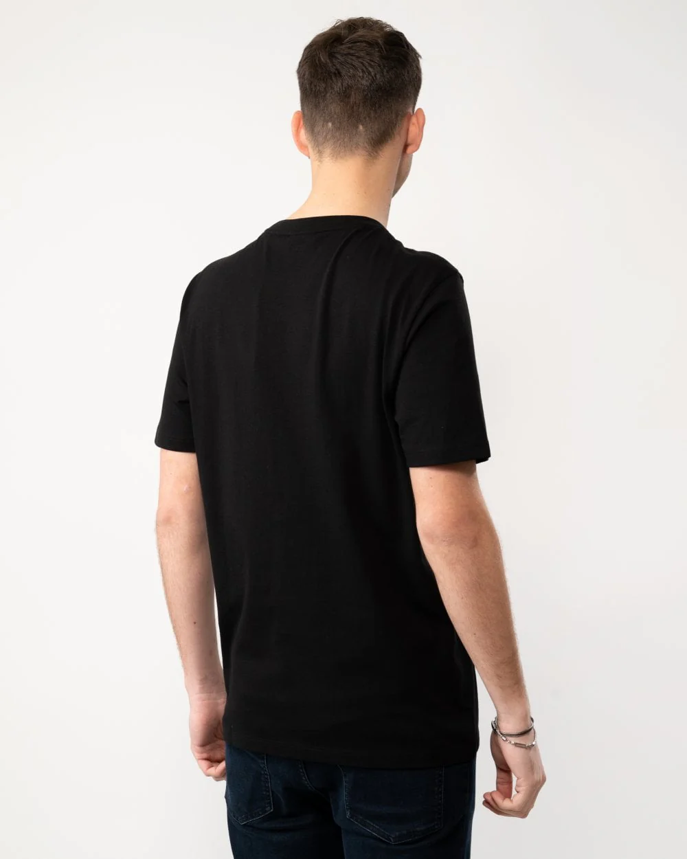 HUGO Daqerio Mens Cotton Jersey T-Shirt with Logo Print - Image 4