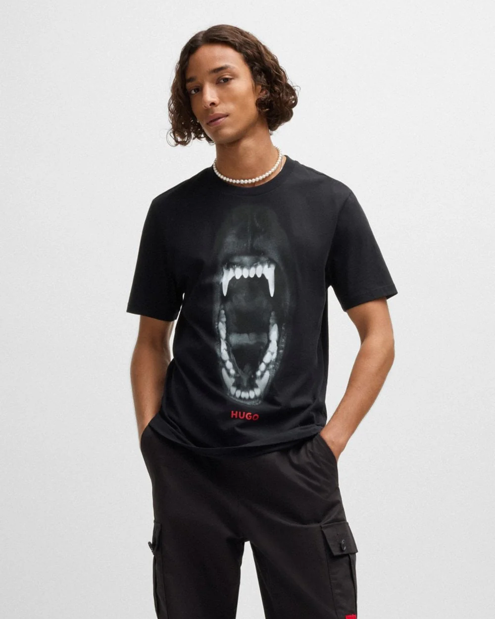HUGO Dayaking Mens Graphic Print T-Shirt - Image 3