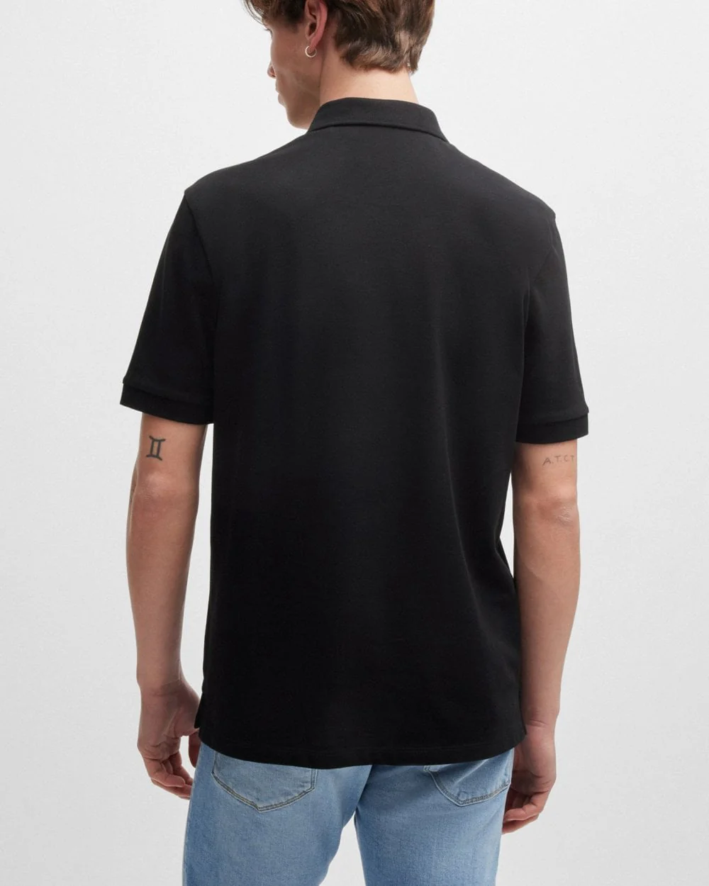 HUGO Dereso Gel Mens Polo Shirt - Black 001 - Image 4