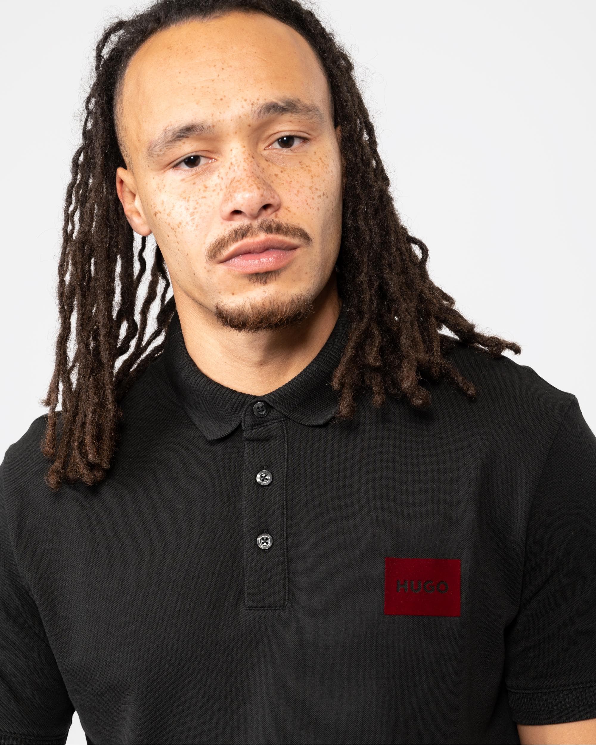 HUGO Dereso_V Mens Logo Label Polo Shirt - Image 2