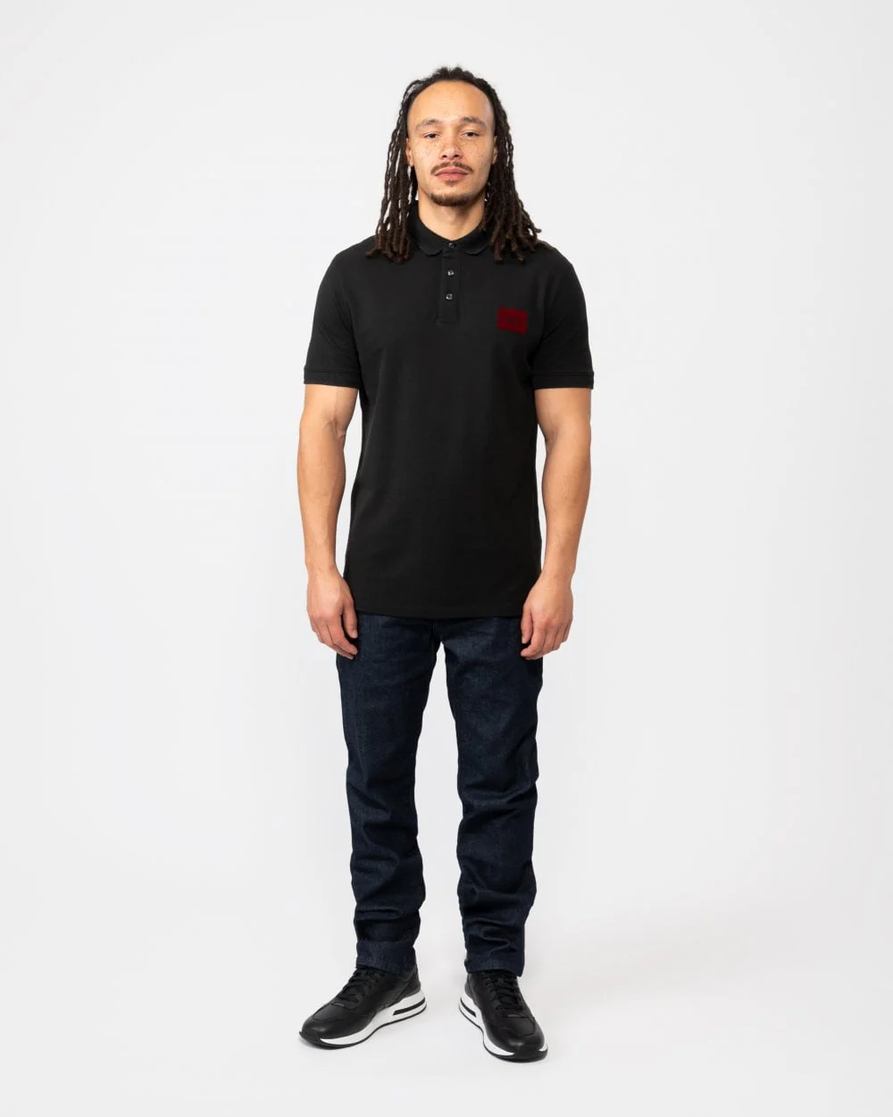 HUGO Dereso_V Mens Logo Label Polo Shirt - Image 3