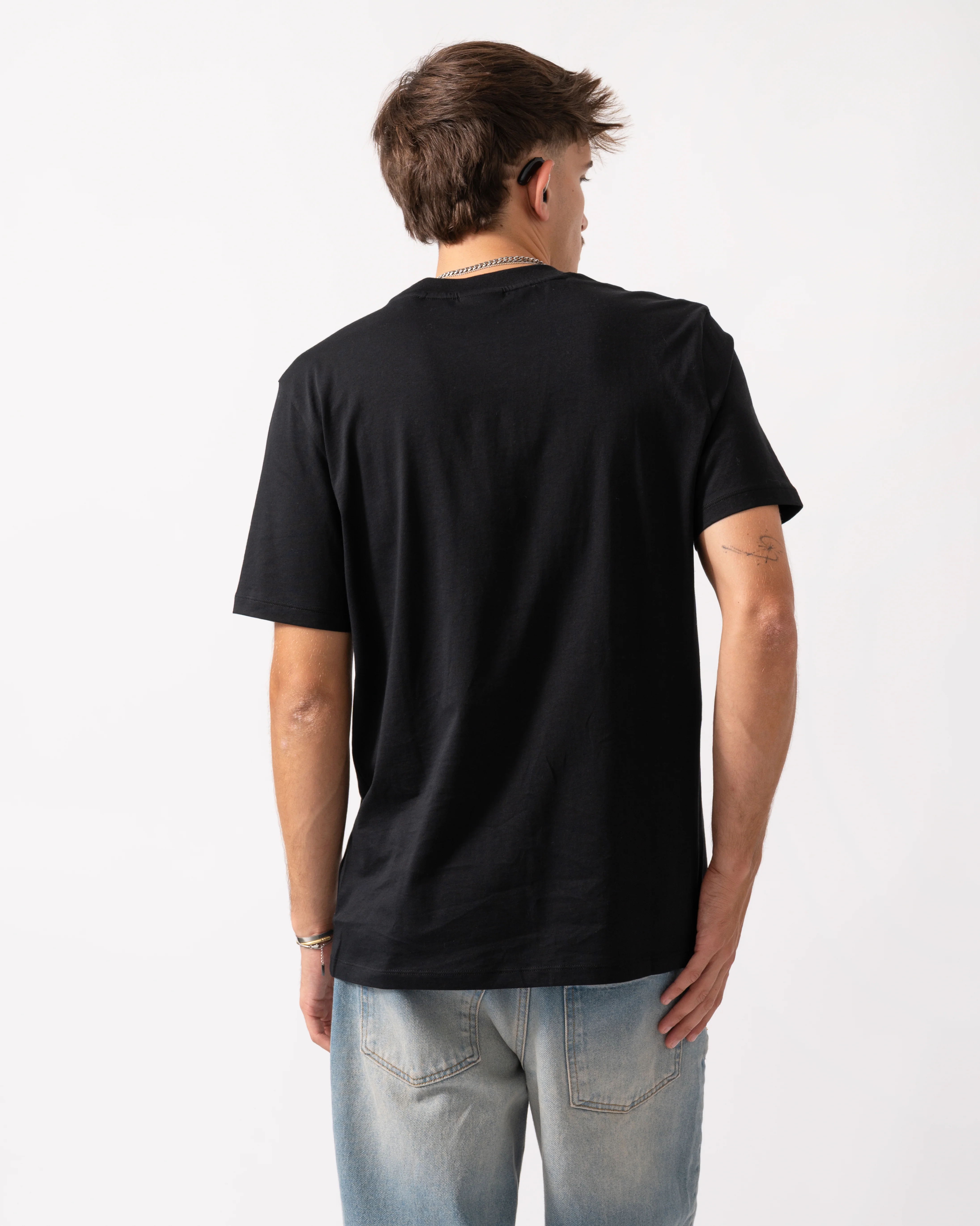 HUGO Deterni Mens Graphic Print T-Shirt - Black 001 - Image 4