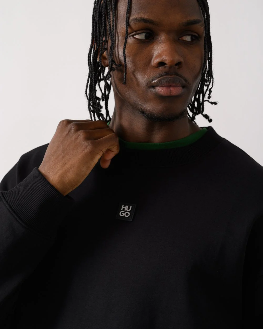 HUGO Dettil Mens Sweatshirt - Black 001 - Image 2
