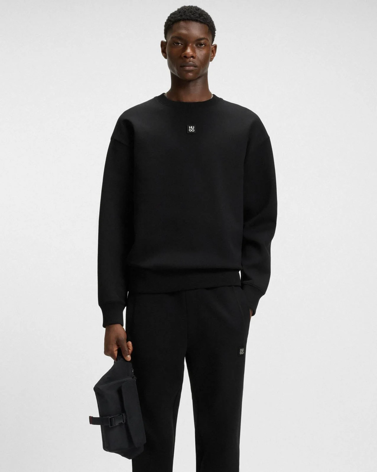 HUGO Dettil Mens Sweatshirt - Black 002 - Image 2