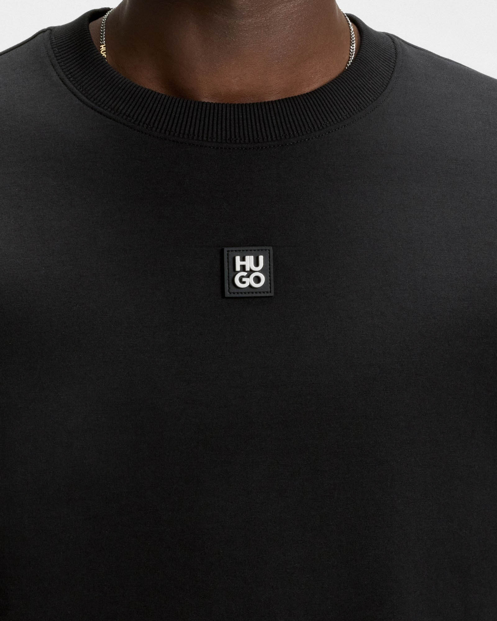 HUGO Dettil Mens Sweatshirt - Black 002 - Image 3