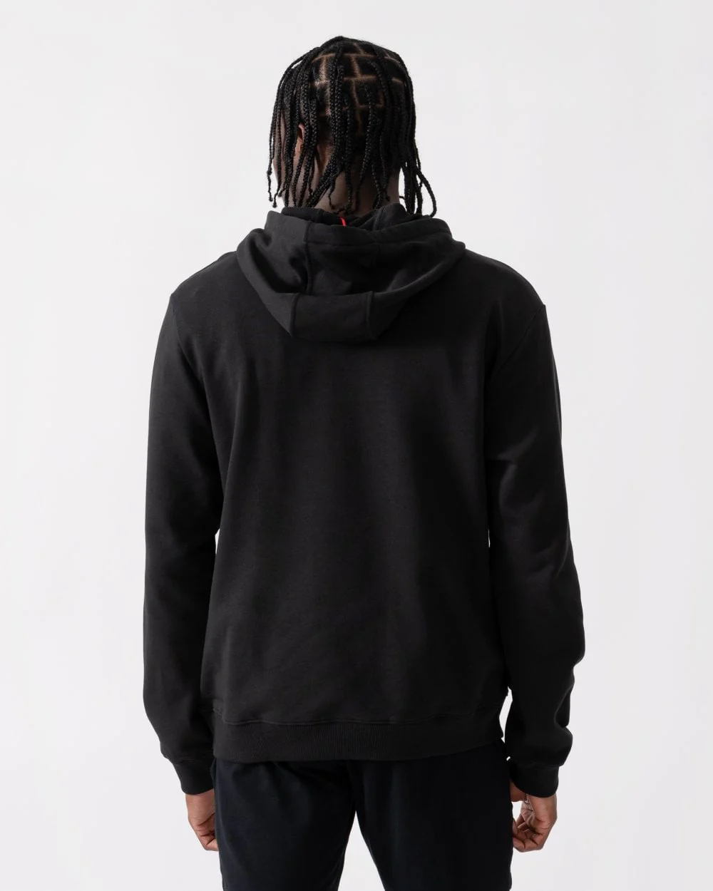 HUGO Dimonihood Mens Cotton-Terry Pullover Hoodie with Stacked Logo Print - Image 4
