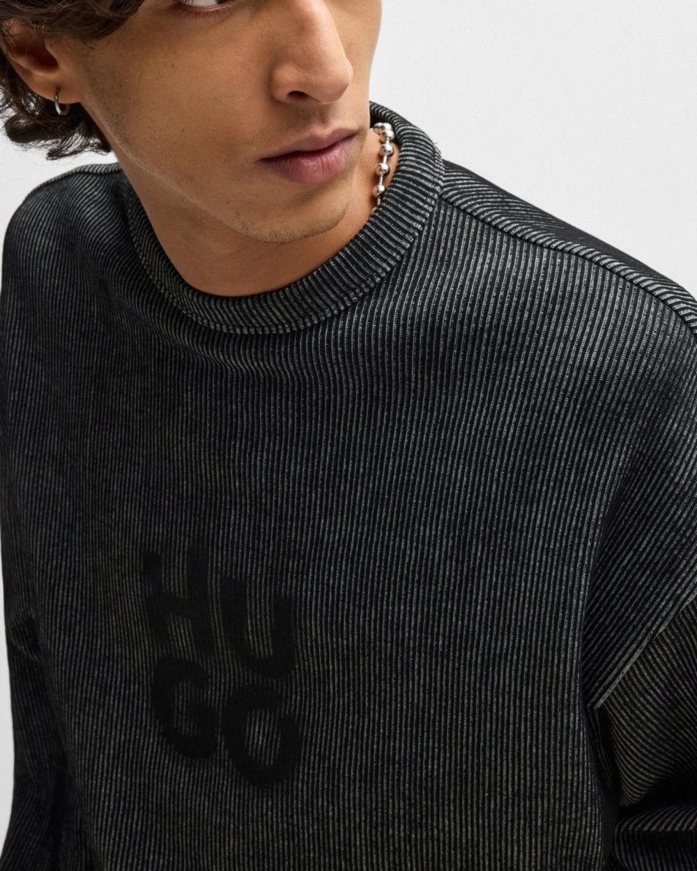 HUGO Dinkam Mens Crew Neck Sweatshirt - Image 2
