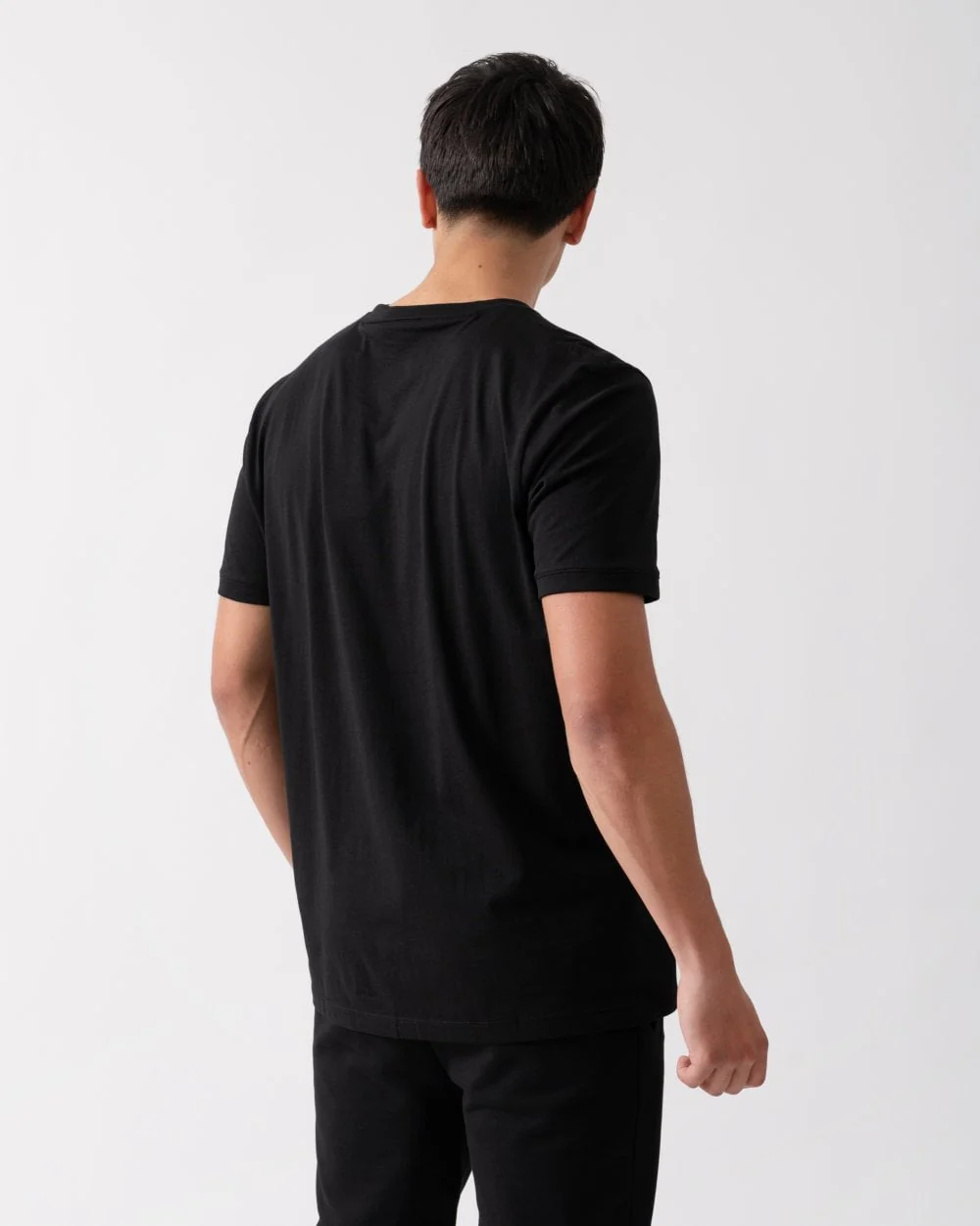 HUGO Diragolino212 Label Logo Mens T-Shirt NOS - Black 001 - Image 4