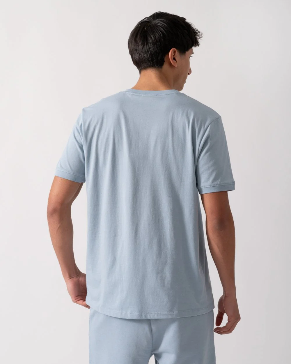 HUGO Diragolino212 Label Logo Mens T-Shirt - Open Blue 483 - Image 4
