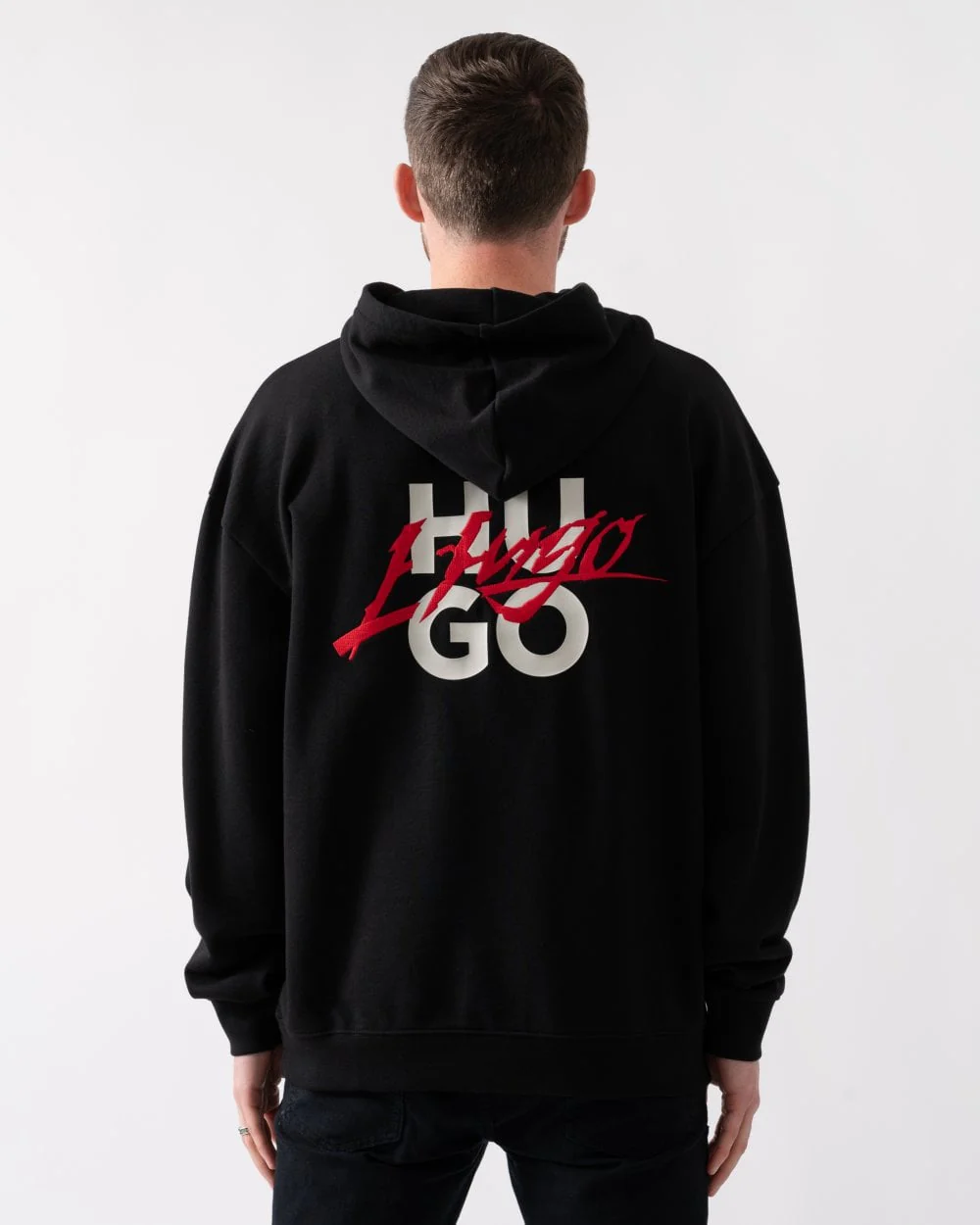 HUGO Dlogolong Mens Pullover Hoodie - Image 2