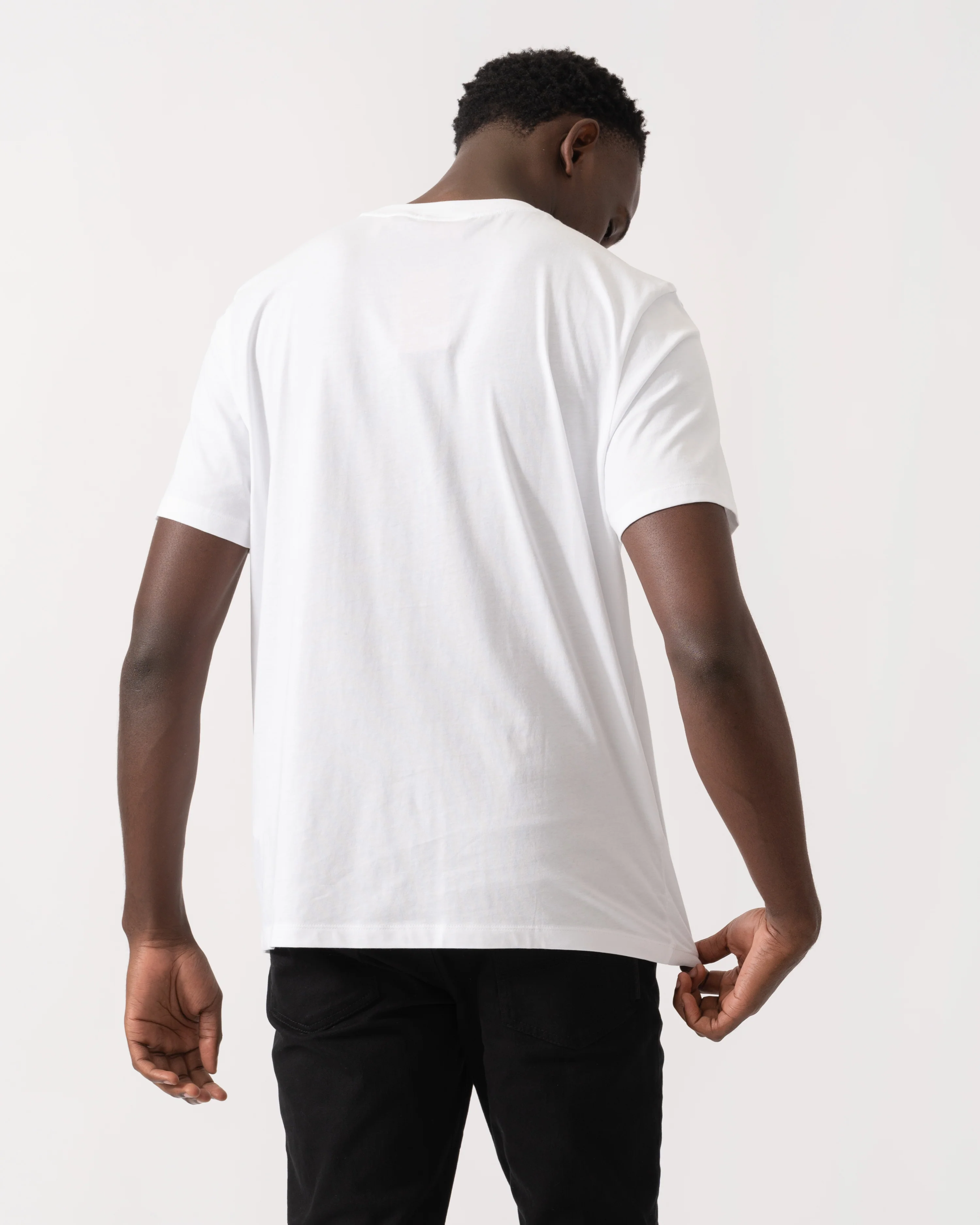 HUGO Dobero Mens Graphic Print T-Shirt - White 100 - Image 4
