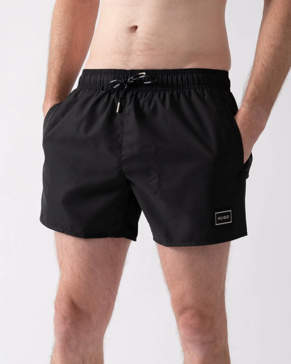 HUGO DODO Mens Fully Lined Swim Shorts with Logo Detail - Image 3