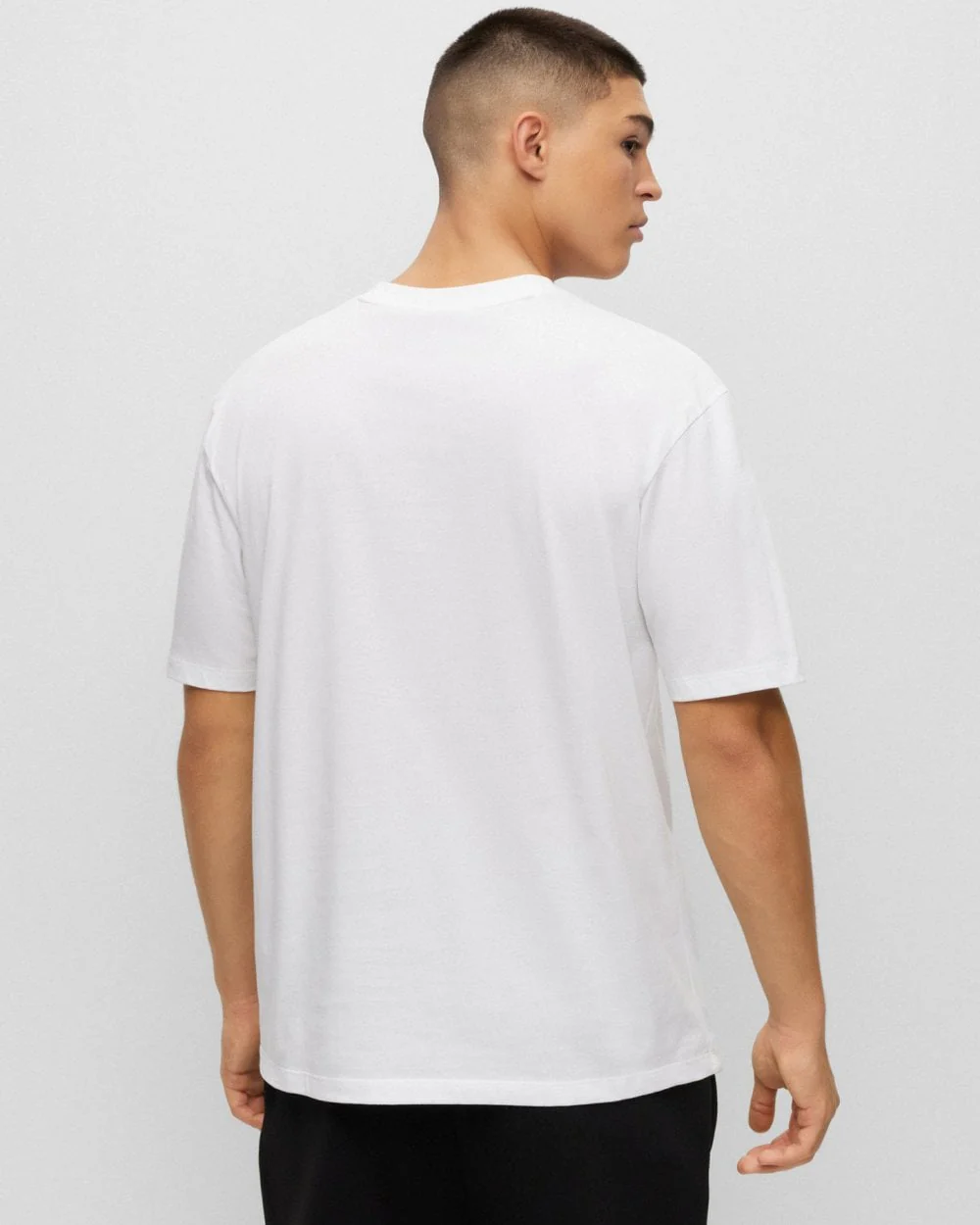 HUGO Doober Mens Relaxed Fit T-shirt with Playing-Card Artwork - Image 2