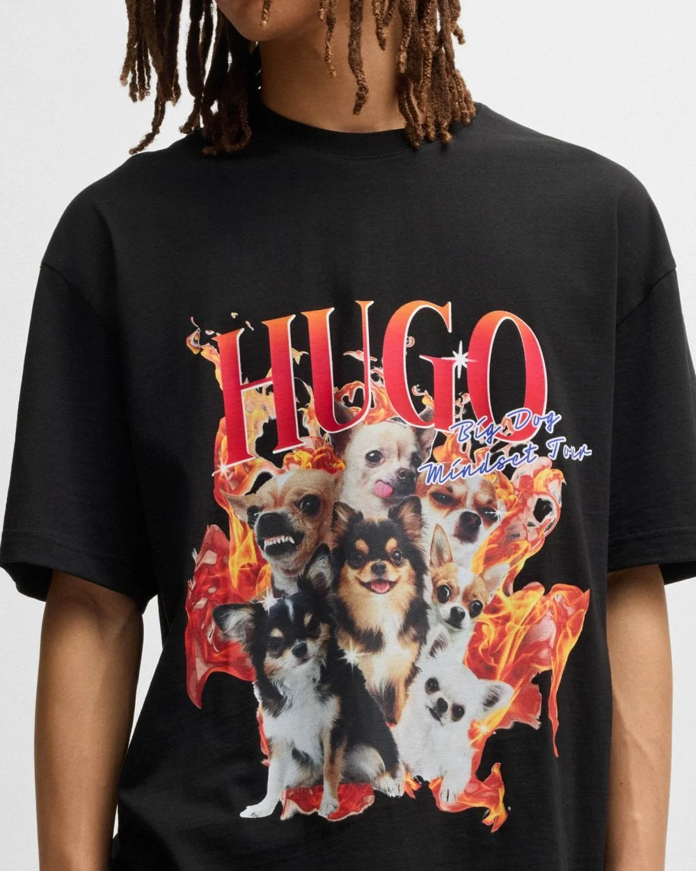 HUGO Dugie Mens Dog Graphic T-Shirt - Image 2
