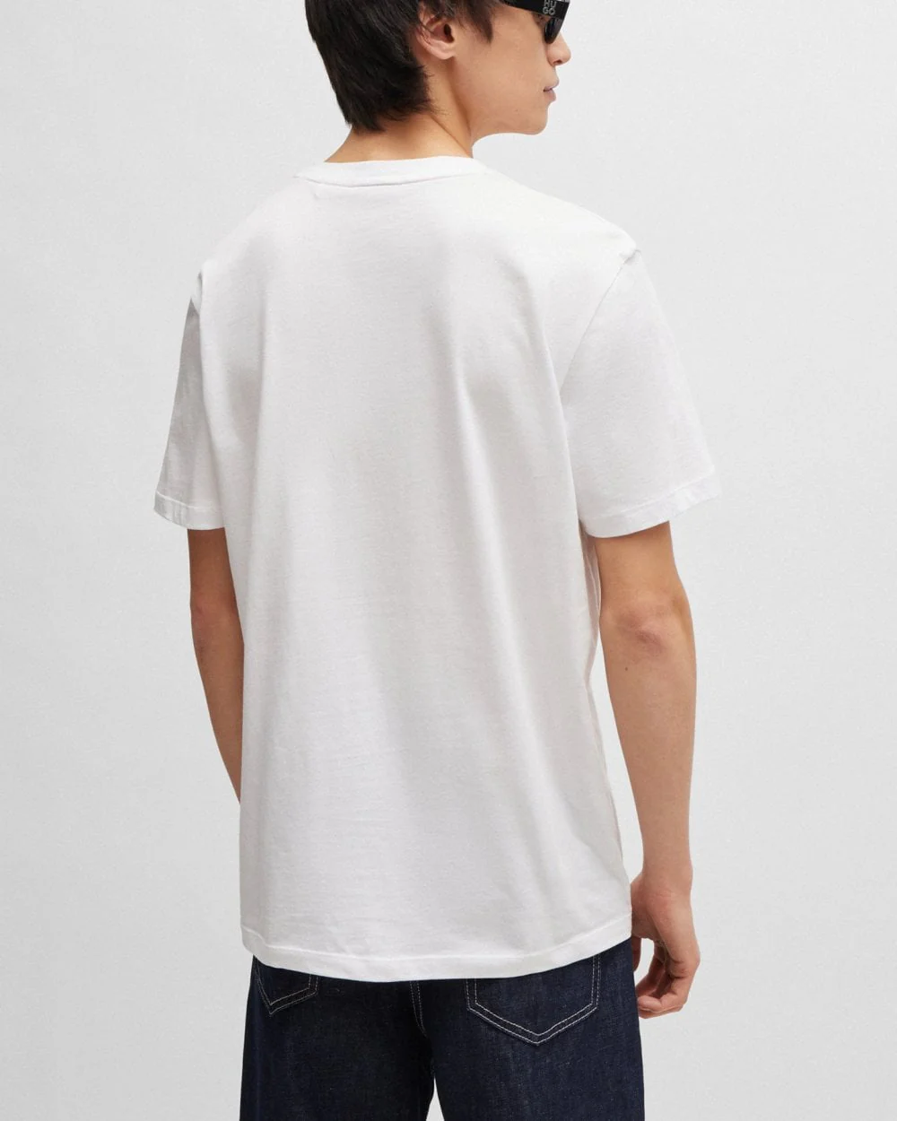 HUGO Dulive222 Mens Large Label Logo T-Shirt NOS - White 100 - Image 3