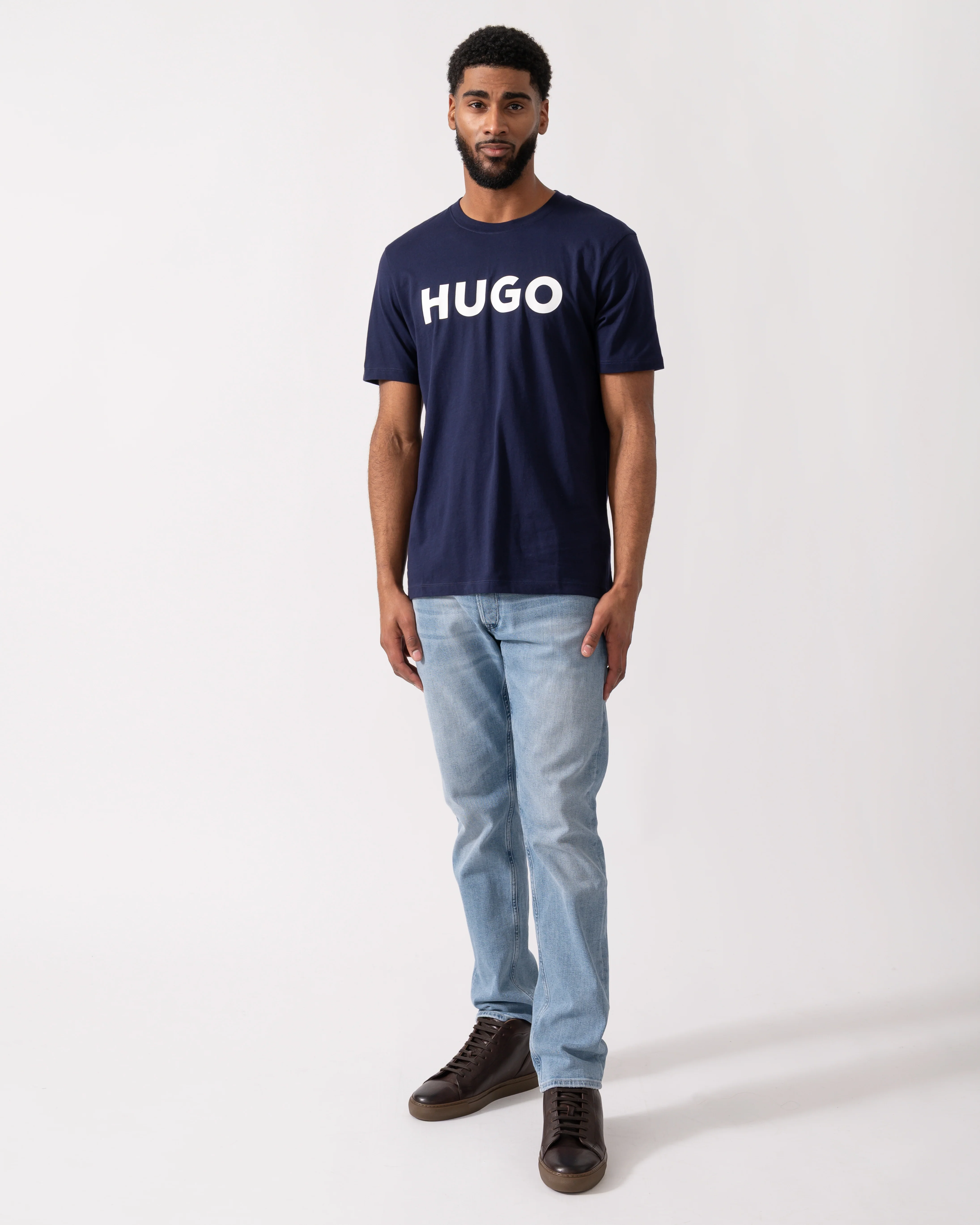HUGO Dulivio Mens T-Shirt - Navy 418 - Image 2