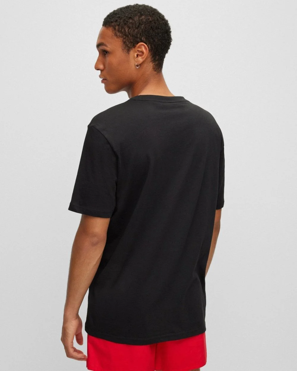 HUGO Dulivio Mens T-Shirt NOS - Black 001 - Image 4