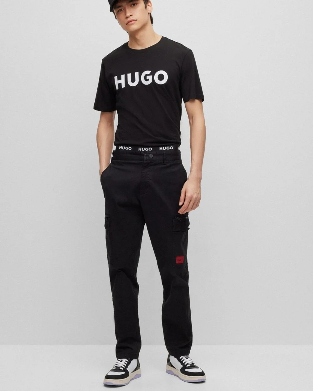 HUGO Dulivio Mens T-Shirt NOS - Black 002 - Image 3