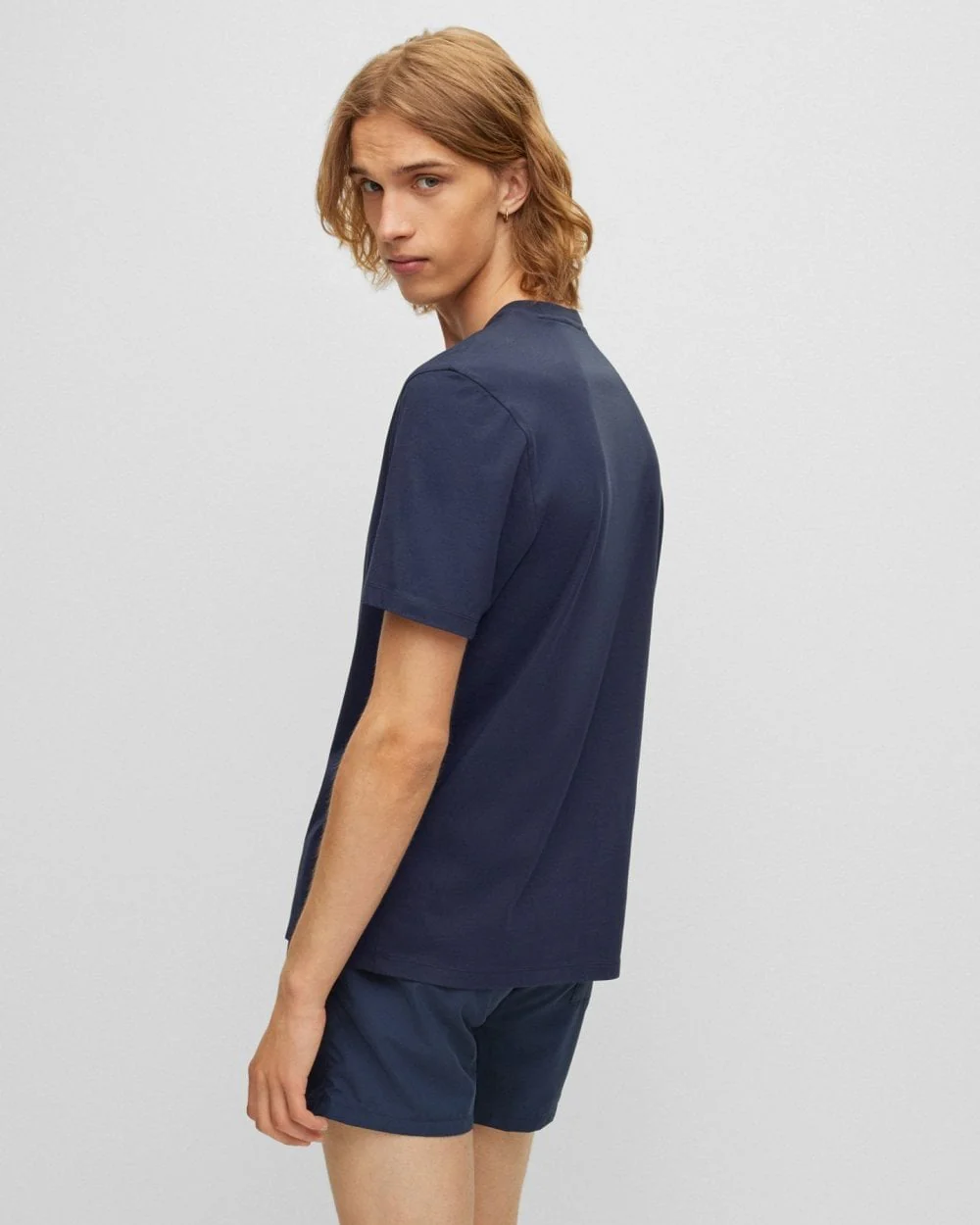 HUGO Dulivio Mens T-Shirt NOS - Dark Blue 405 - Image 3