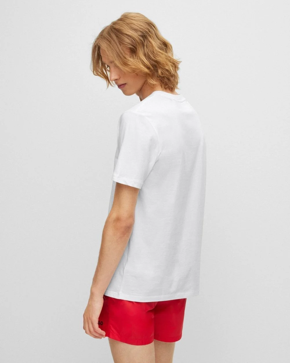 HUGO Dulivio Mens T-Shirt NOS - White 100 - Image 4